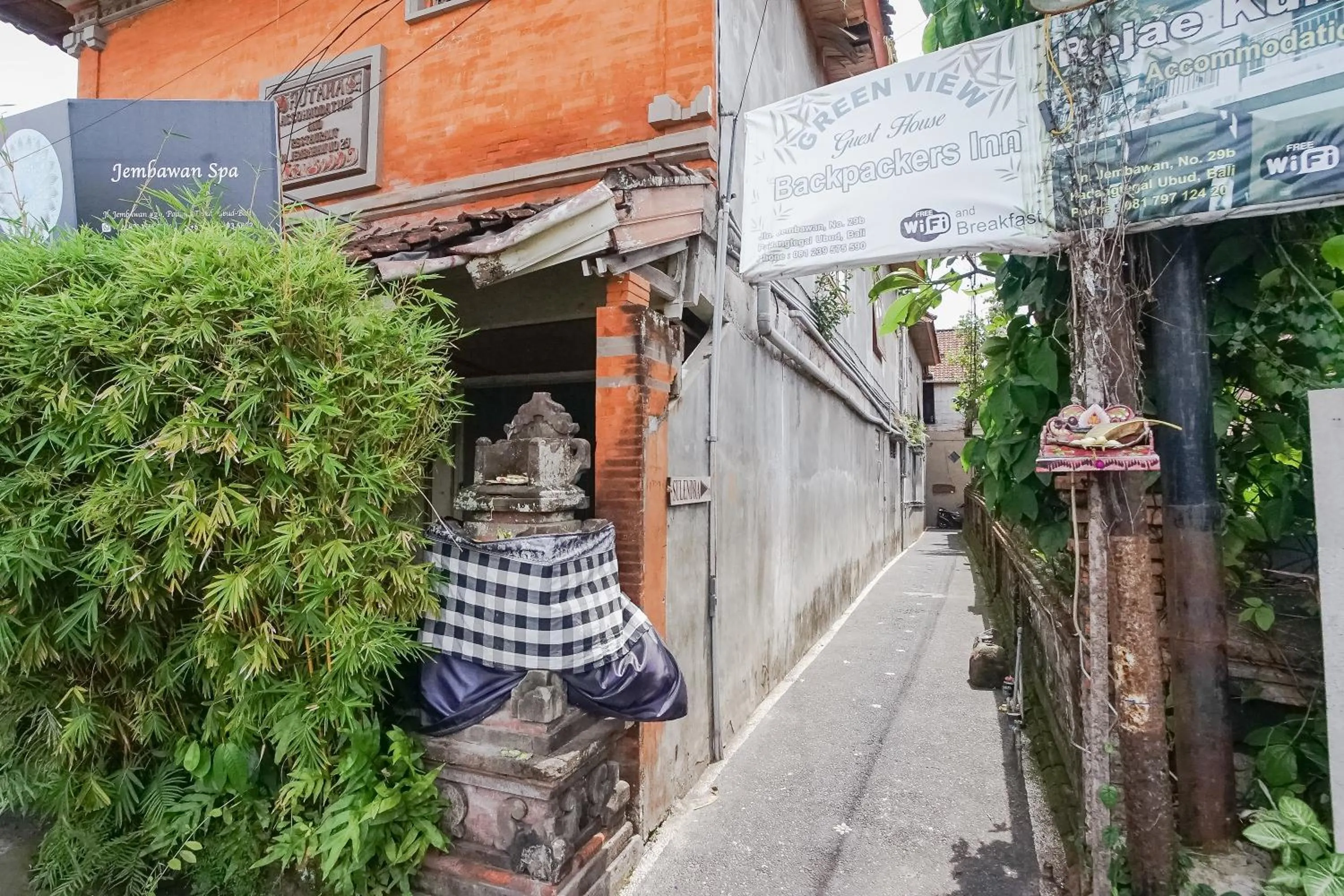 Property building in Green View Ubud Hostel Bali