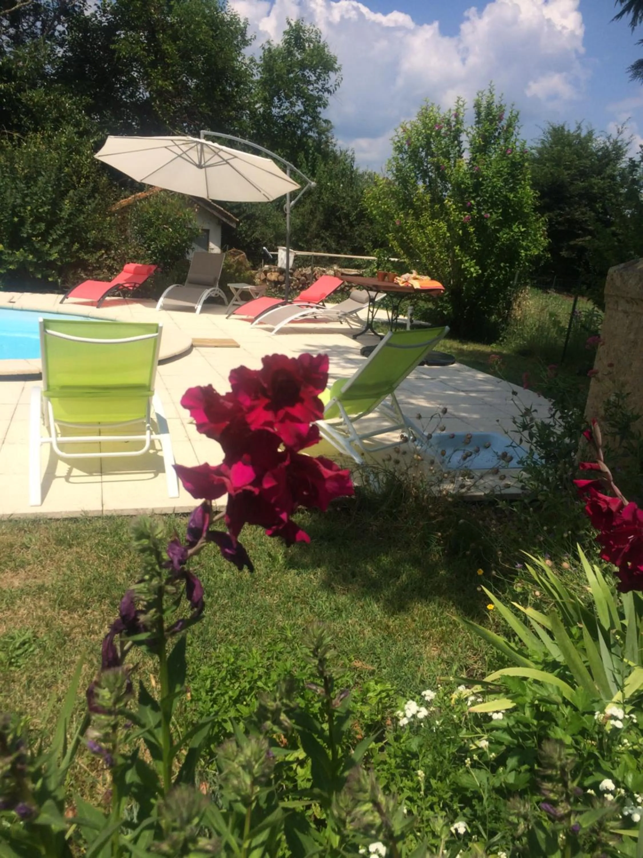 Pool view in Les Luz - Chambres d'hôtes