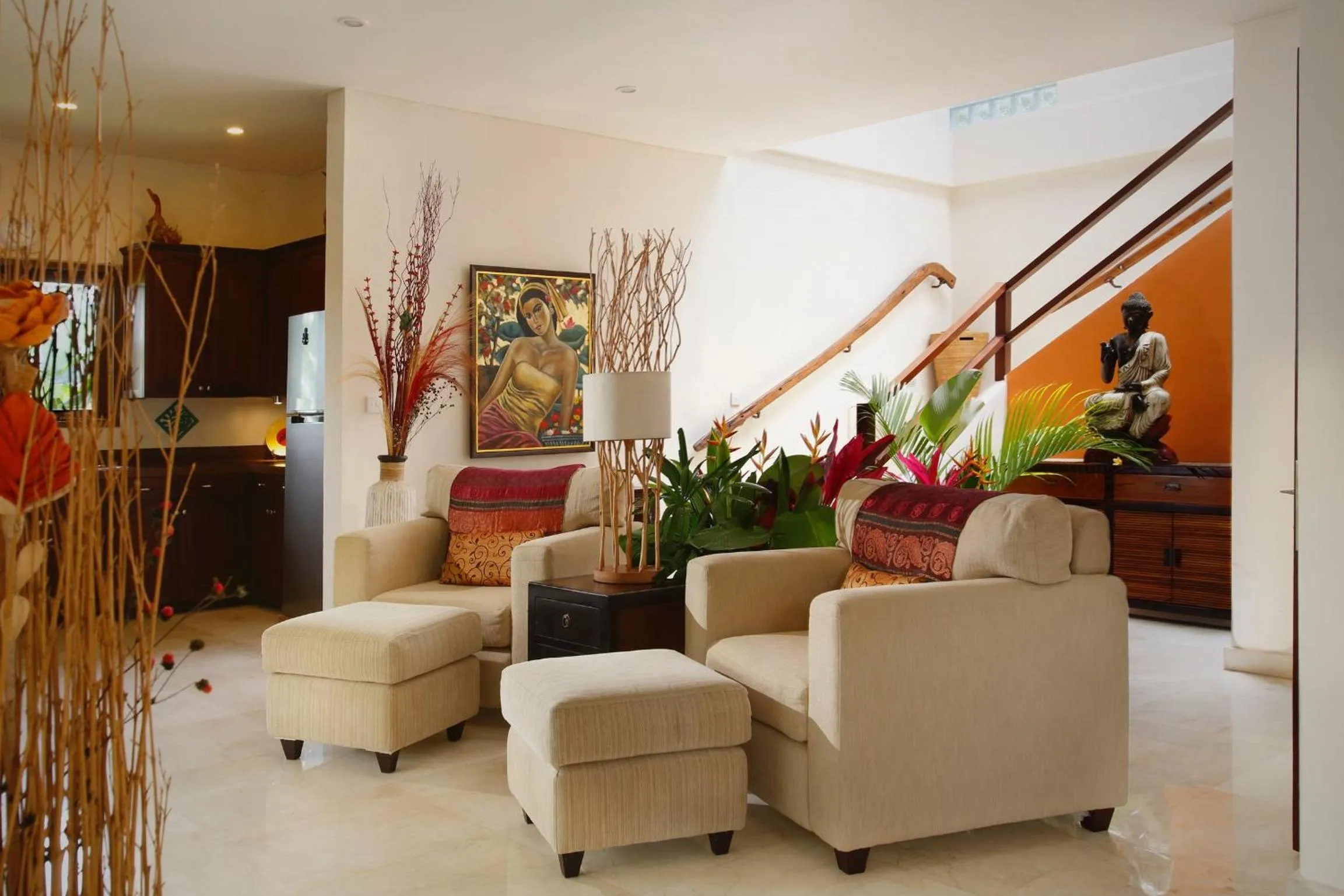 Seating area in Satori Villas Bali