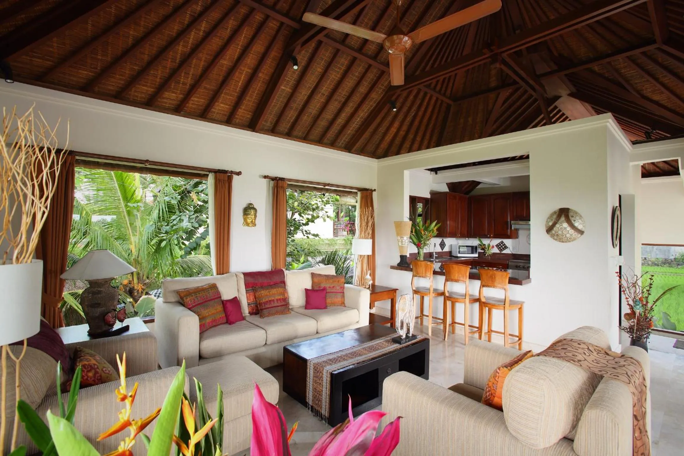 Living room in Satori Villas Bali