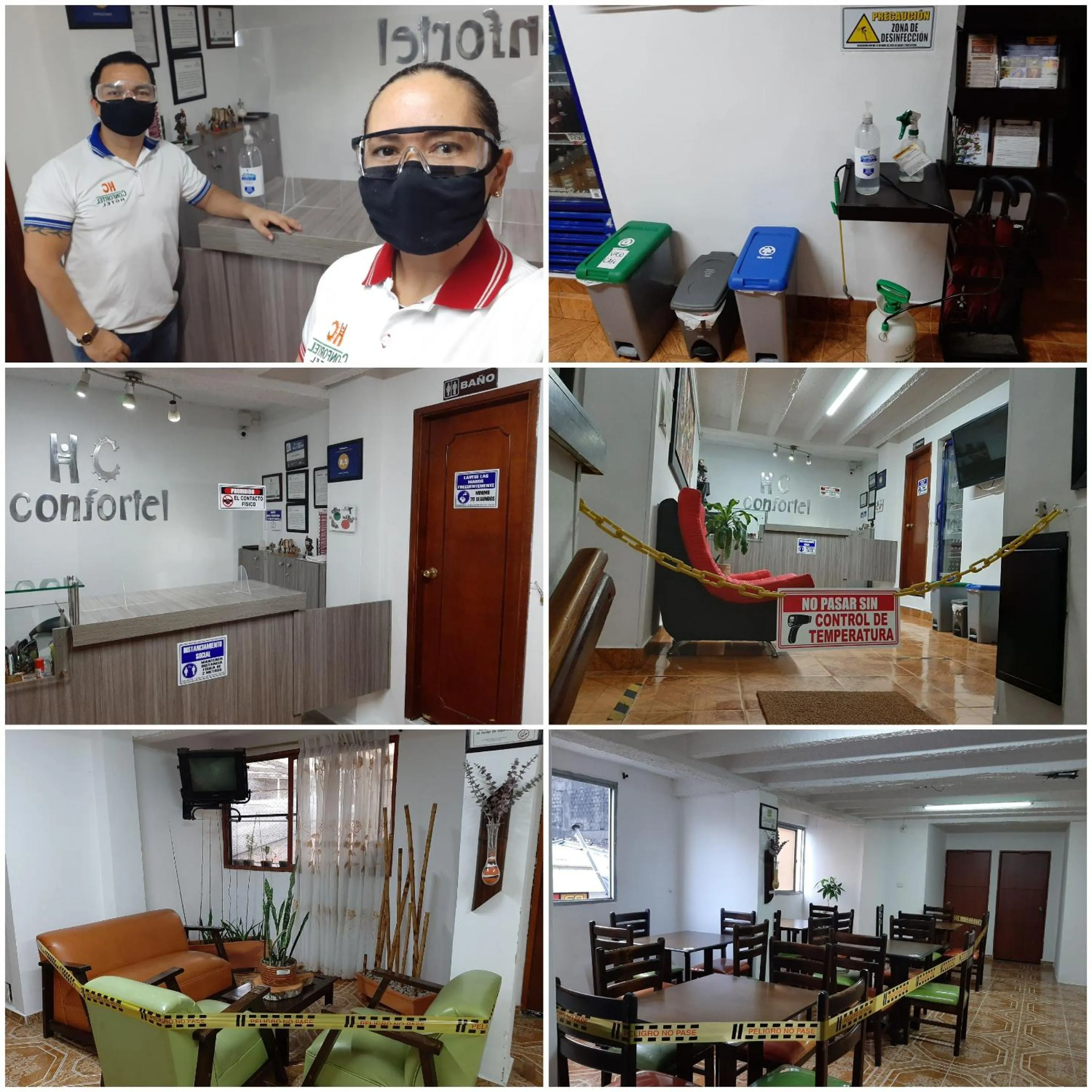 Text overlay in Hotel Confortel