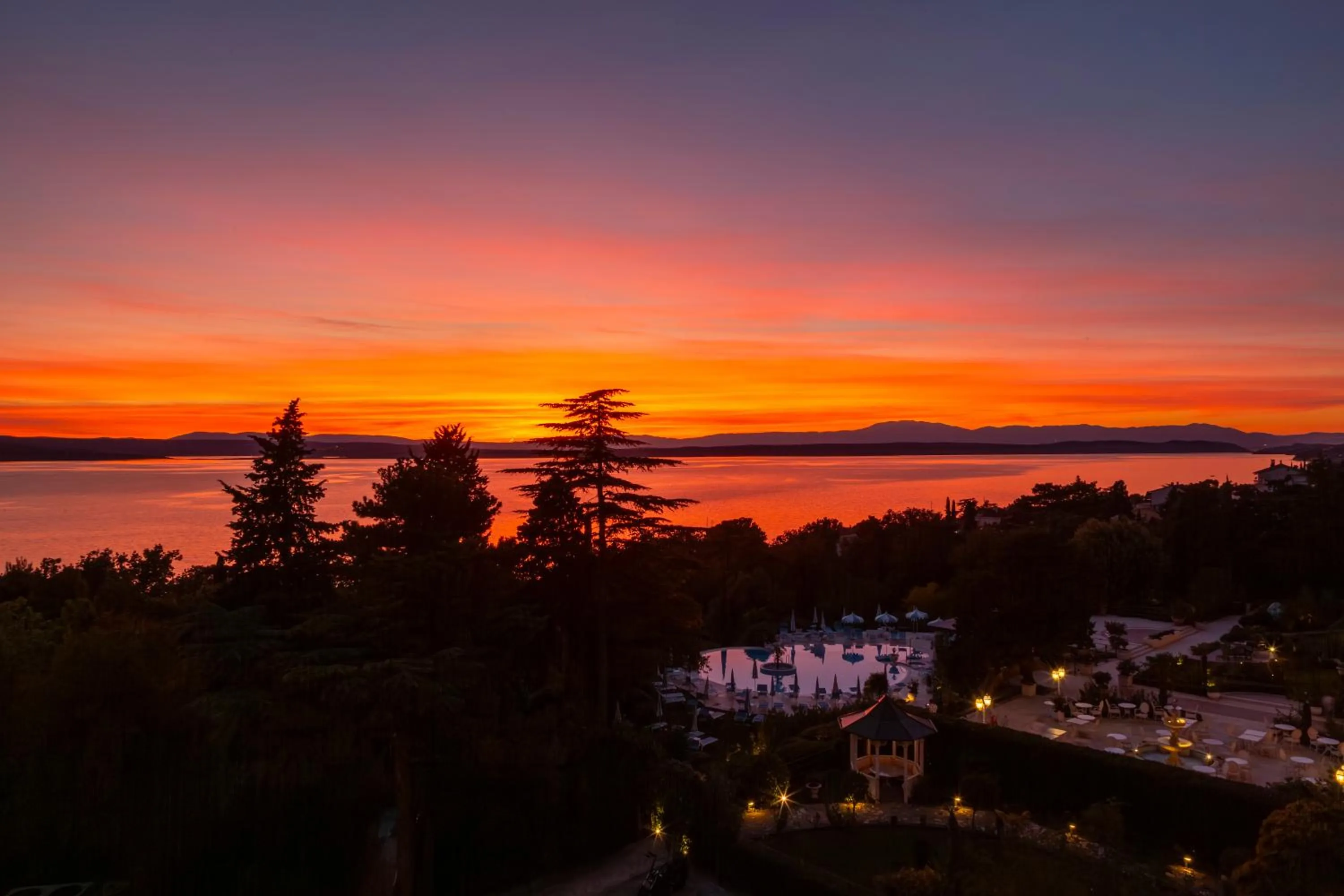 Sunset in Hotel Kvarner Palace