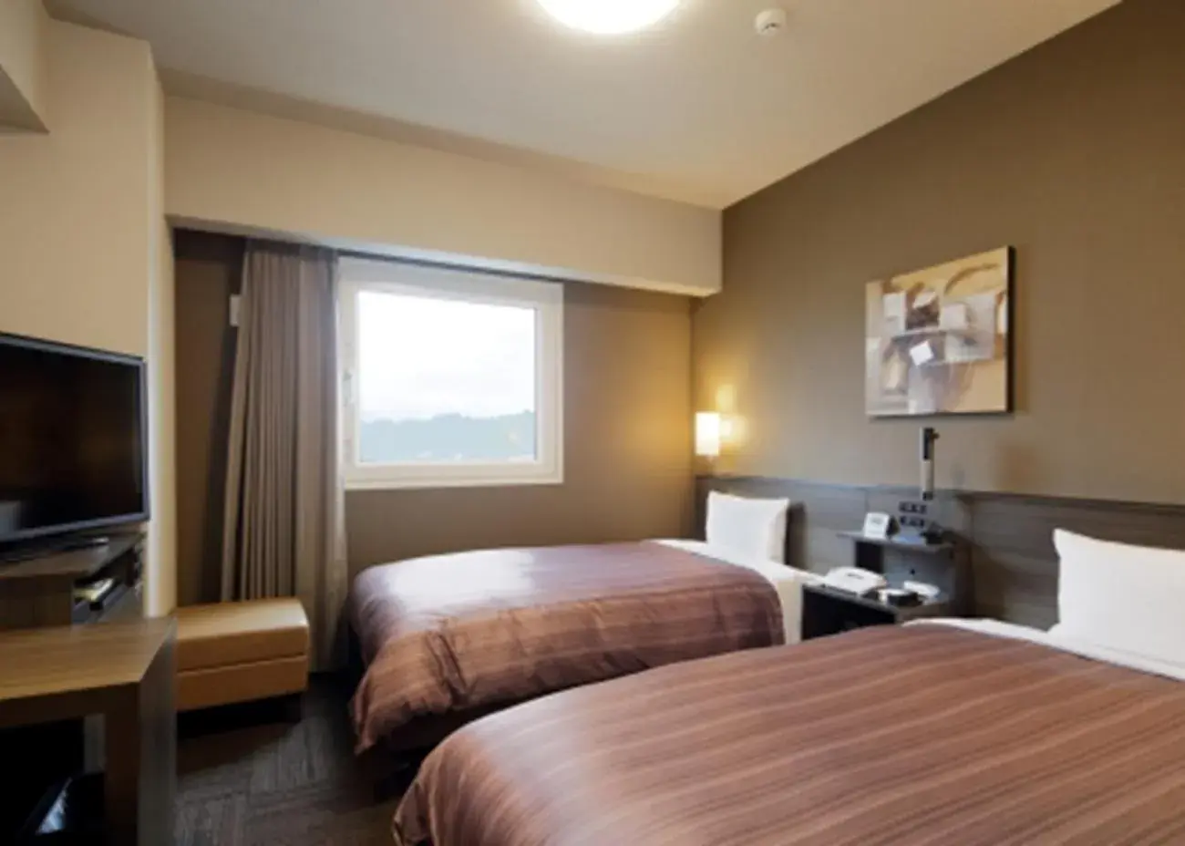 Deluxe Twin Room - Non-Smoking in Hotel Route-Inn Hita Ekimae Deluxe Twin Room - Non-Smoking in Hotel Route-Inn Hita Ekimae