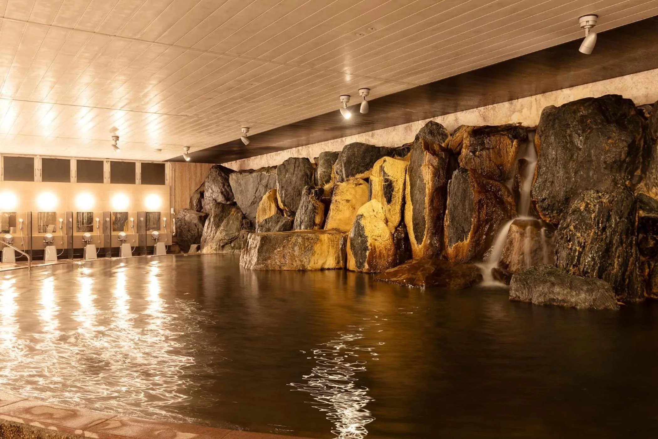 Hot Spring Bath in Ooedo Onsen Monogatari Premium Hotel New Shiobara