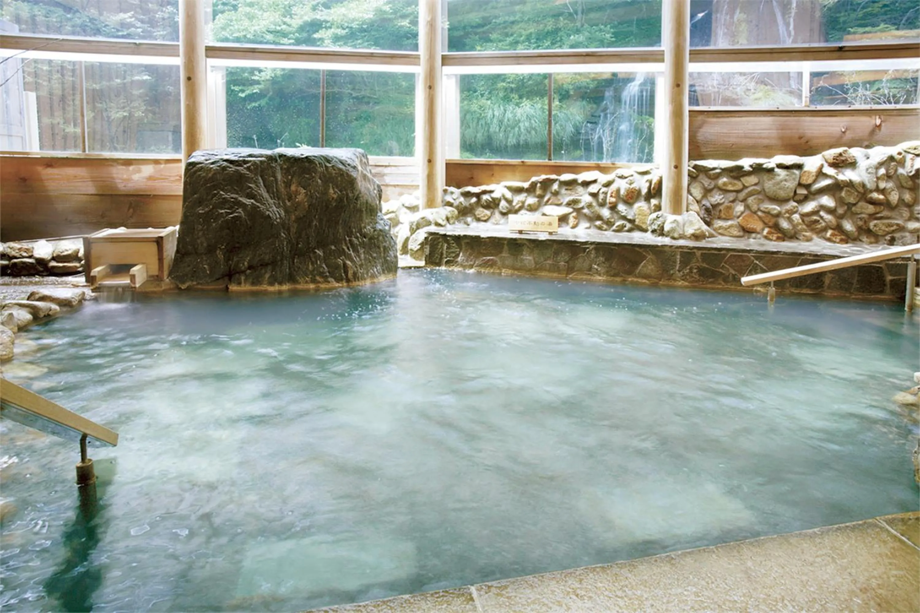 Hot Spring Bath in Ooedo Onsen Monogatari Premium Hotel New Shiobara