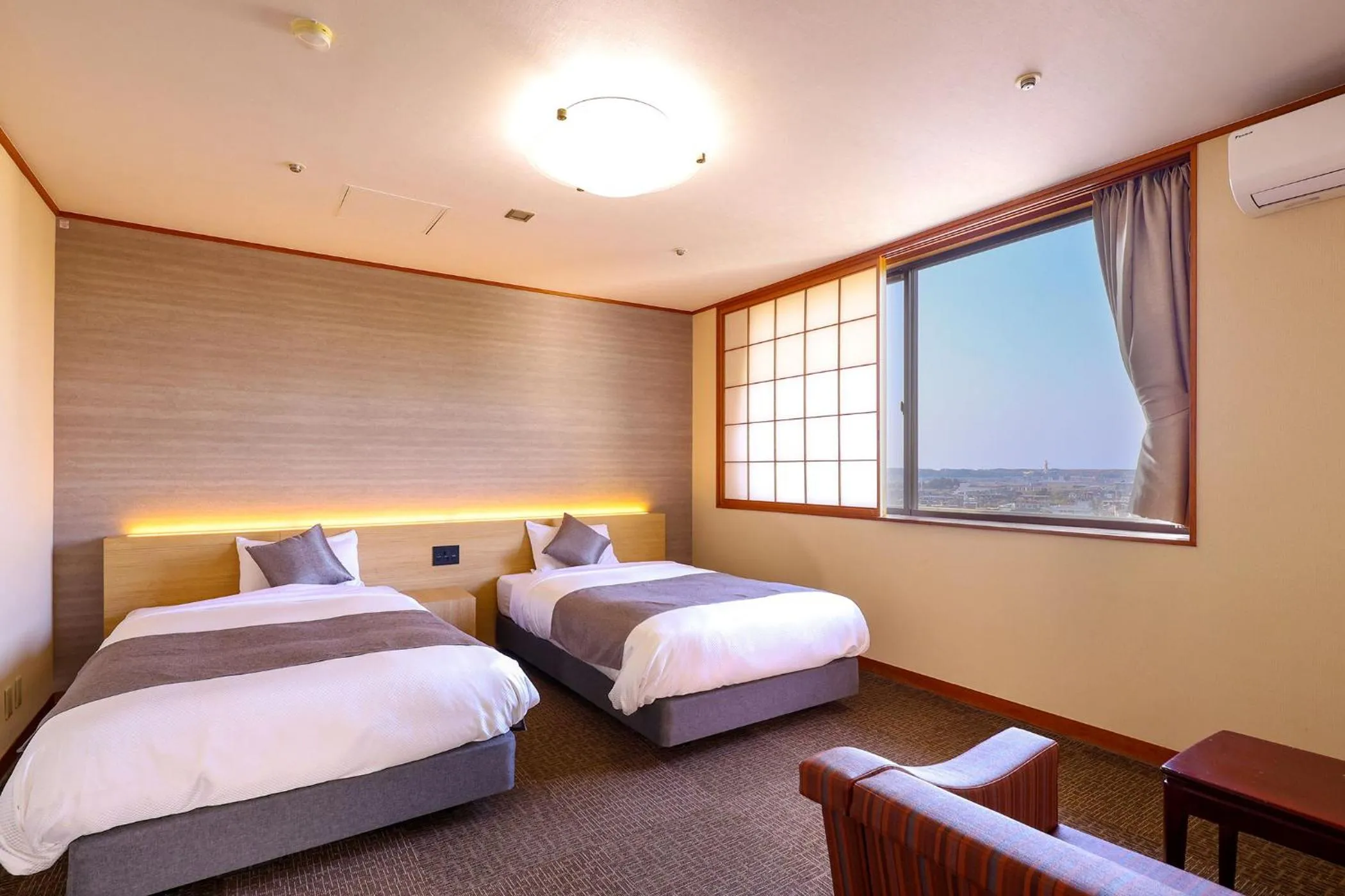 Bed in Ooedo Onsen Monogatari Premium Yamashitaya