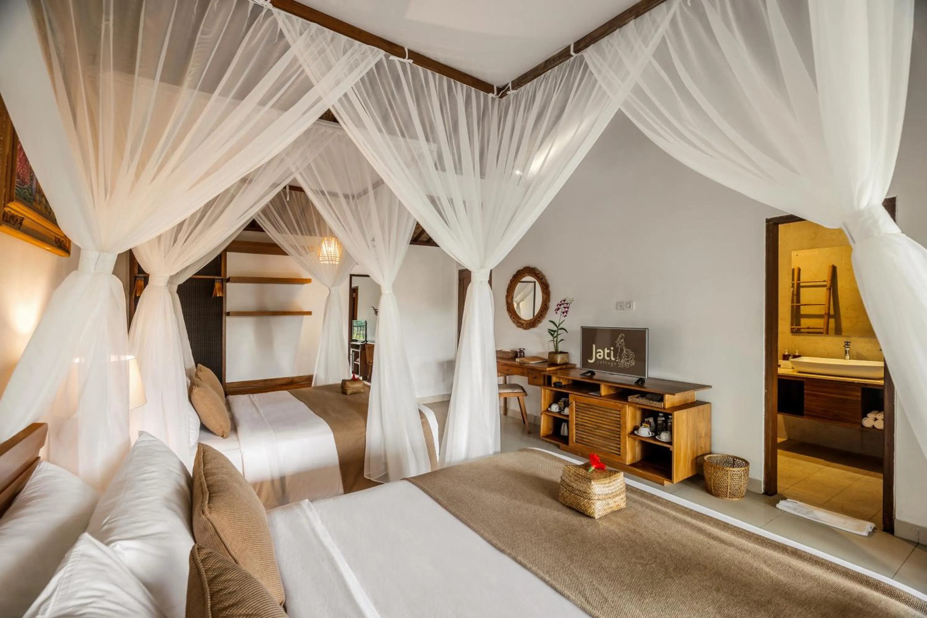 Bedroom, Bed in Jati Cottage