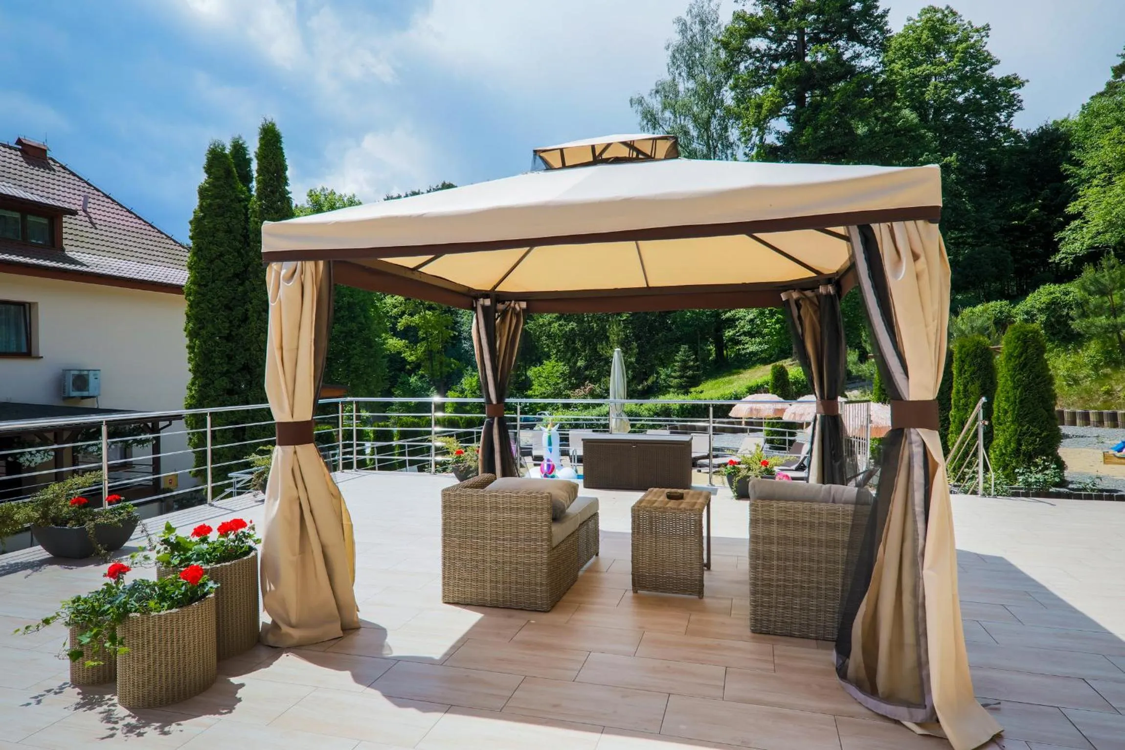 Balcony/Terrace in Hotel Łaziska