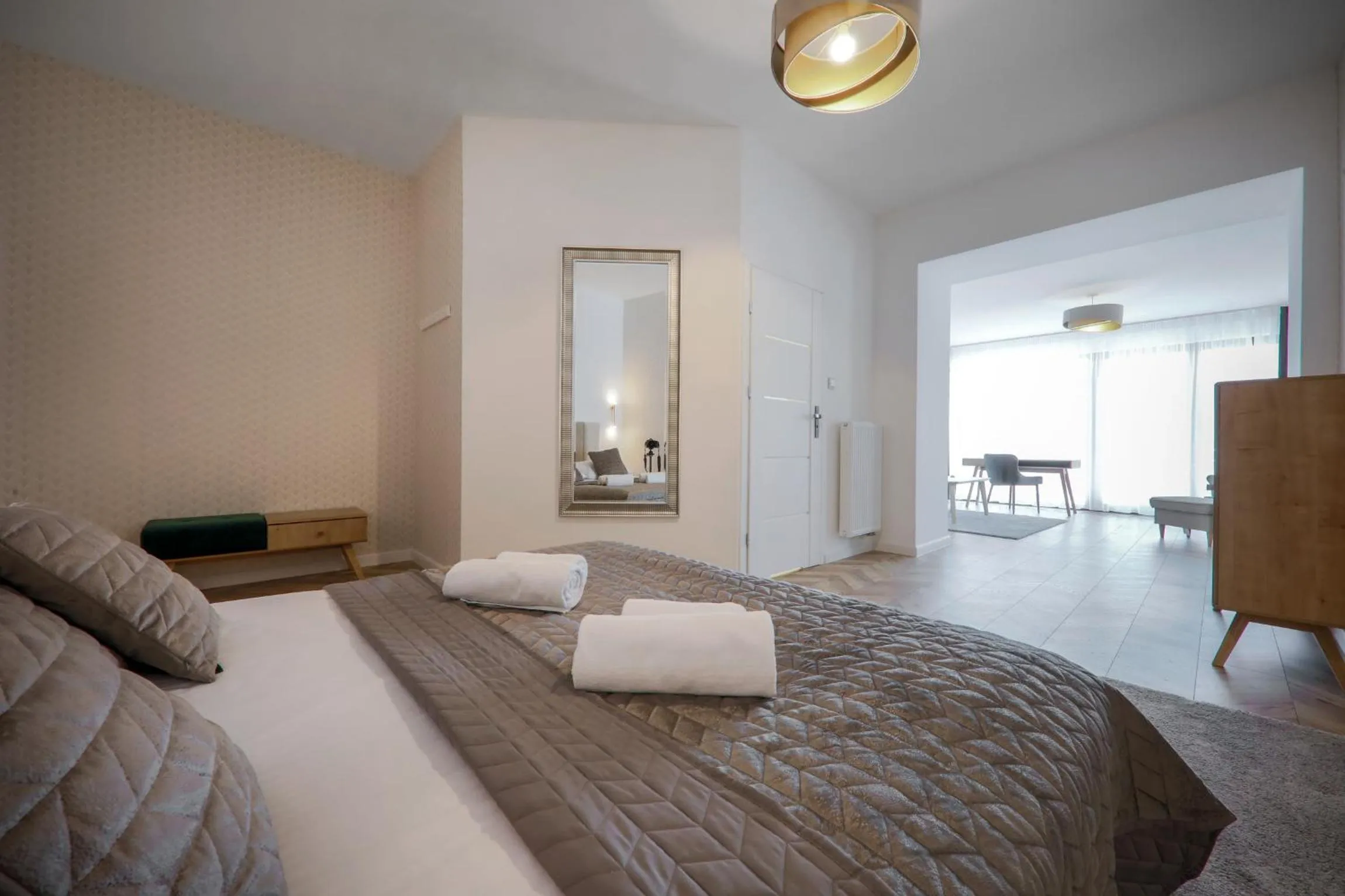 Bed in Hotel Łaziska