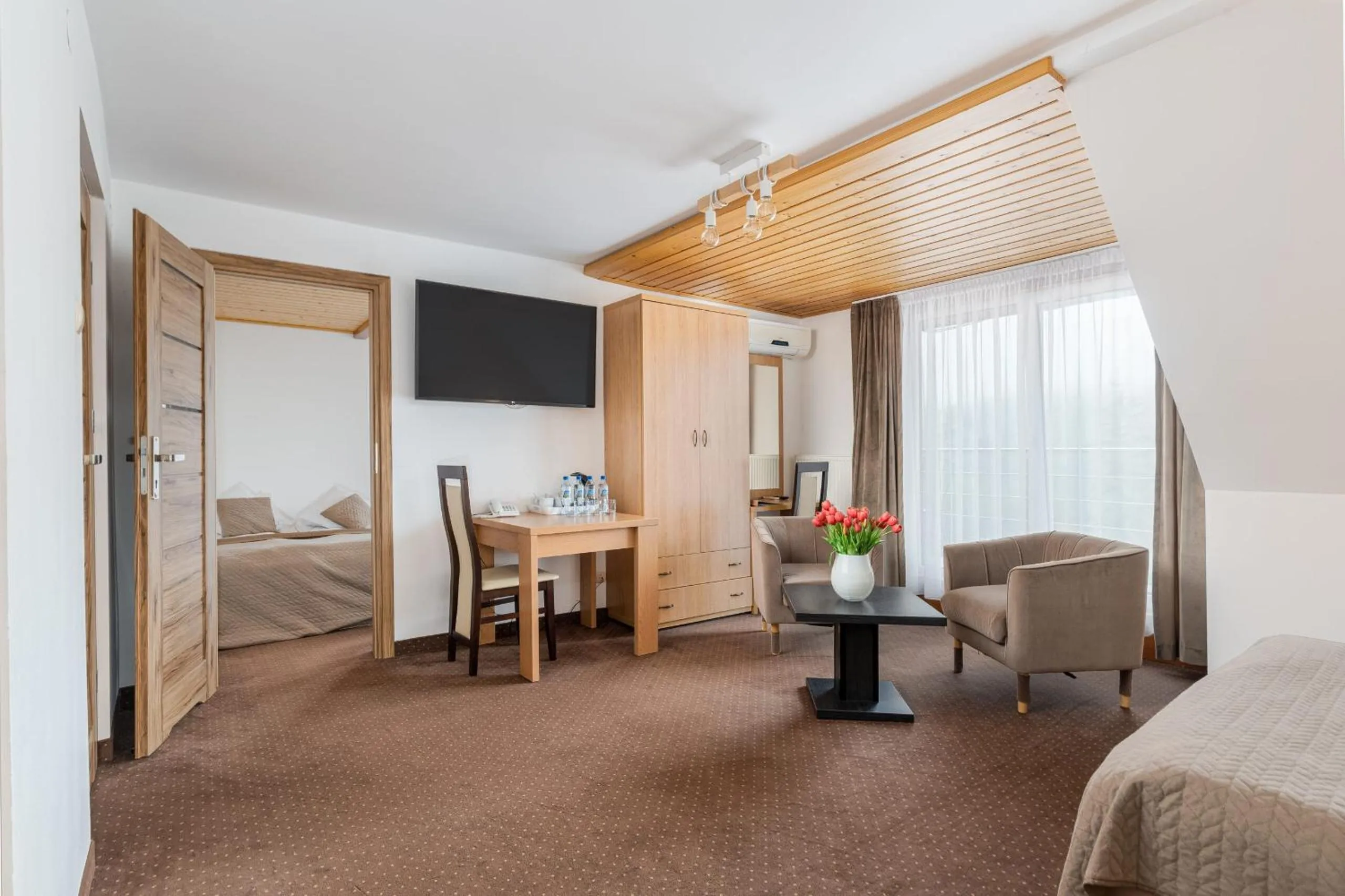 Bed in Hotel Łaziska