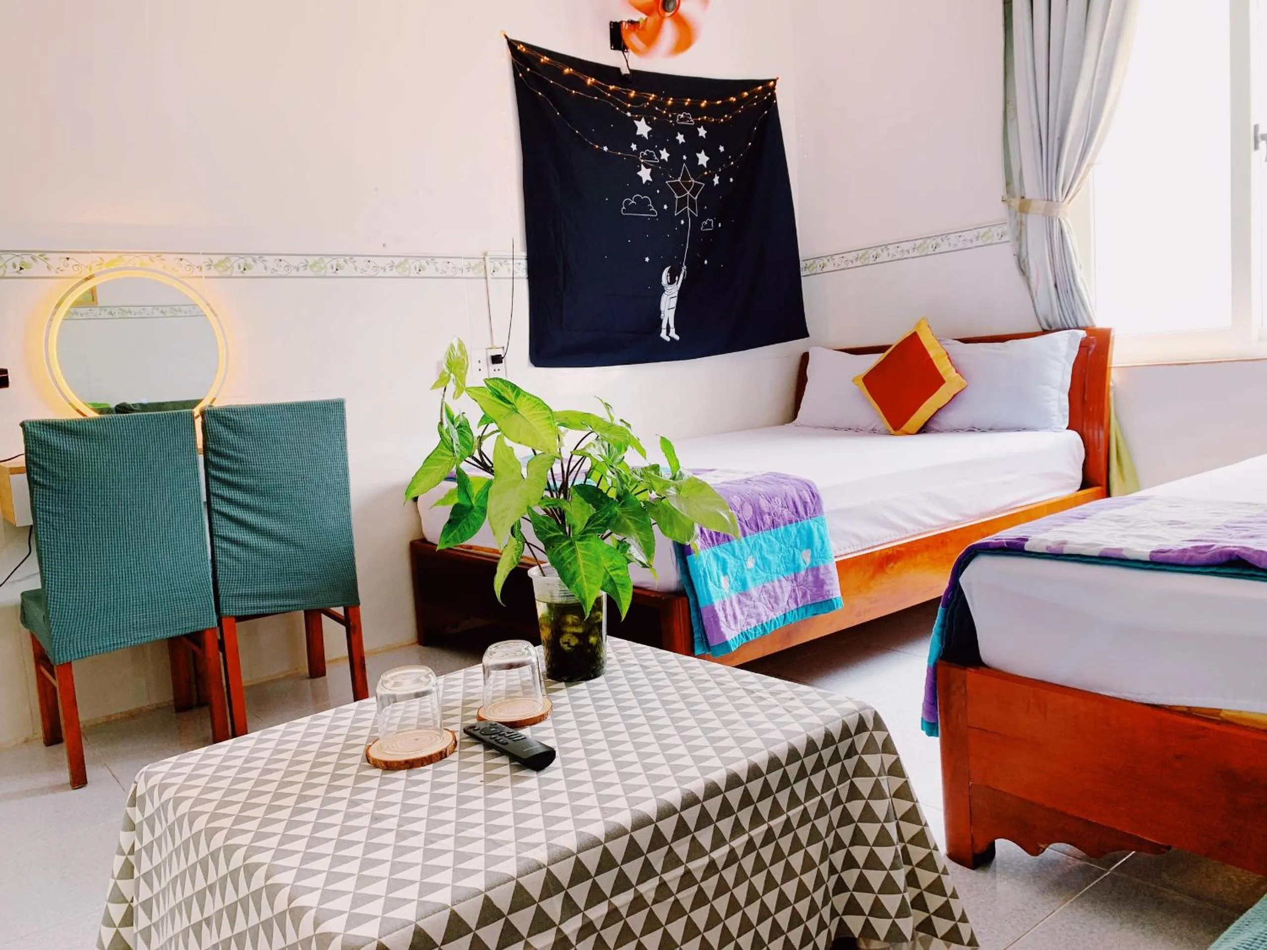 Bed in Phu Quy Hotel