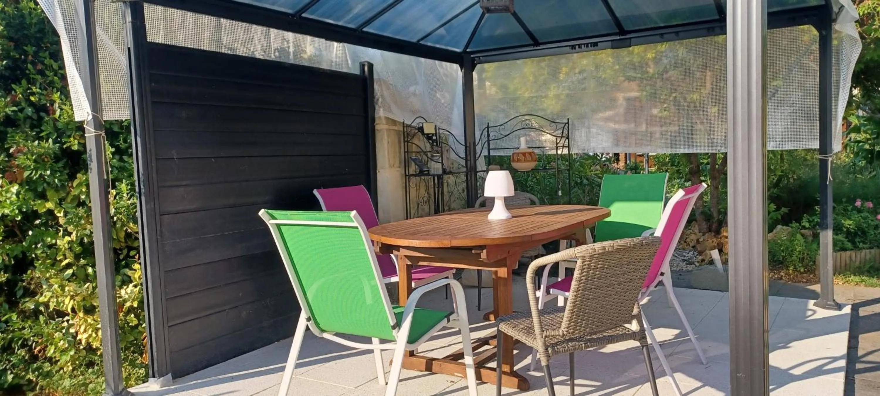 Patio in Chambre d'Hôtes Les Orchidées FUTUROSCOPE CHASSENEUIL POITIERS