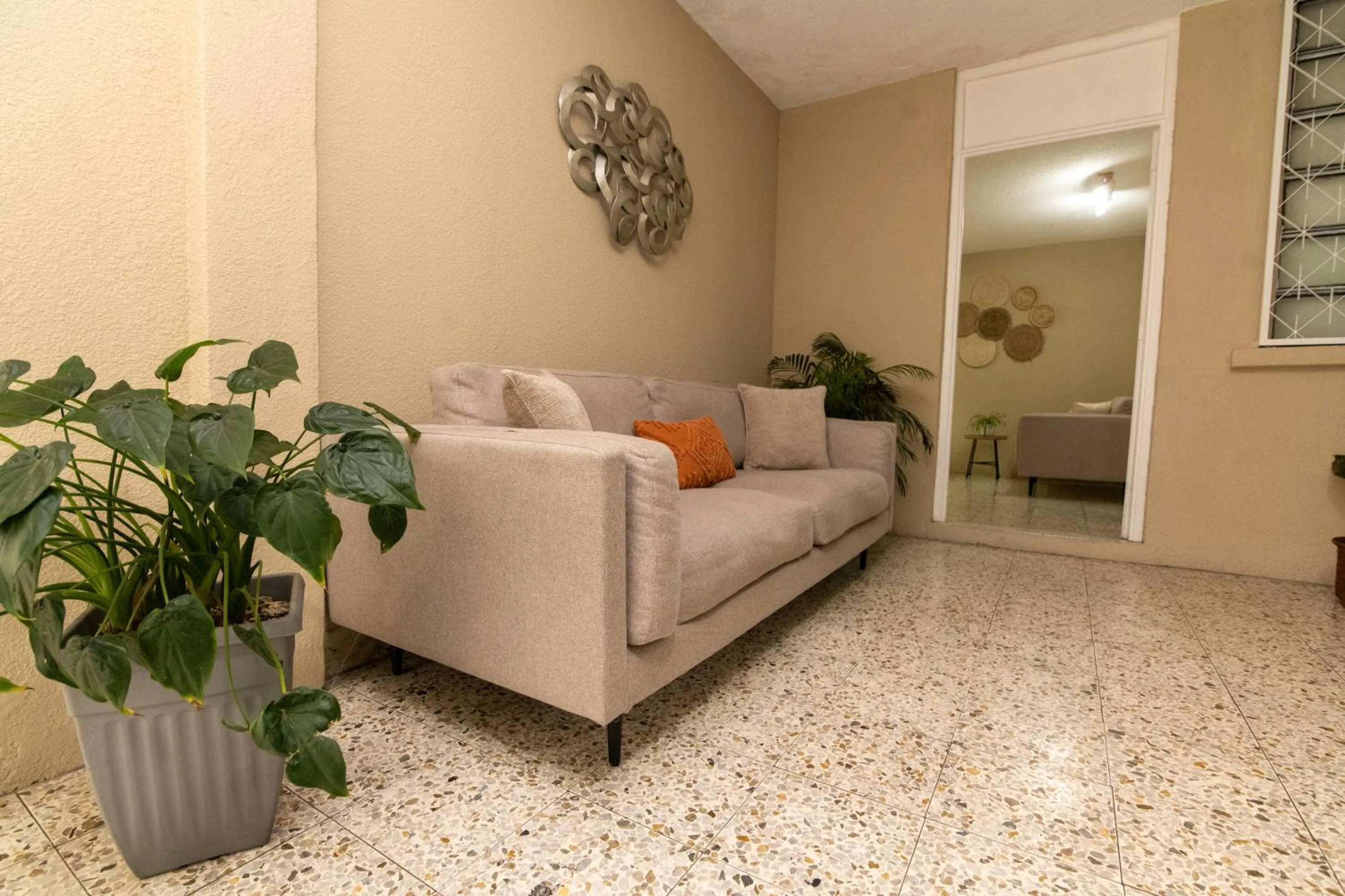 Seating area in In & Out Hotel