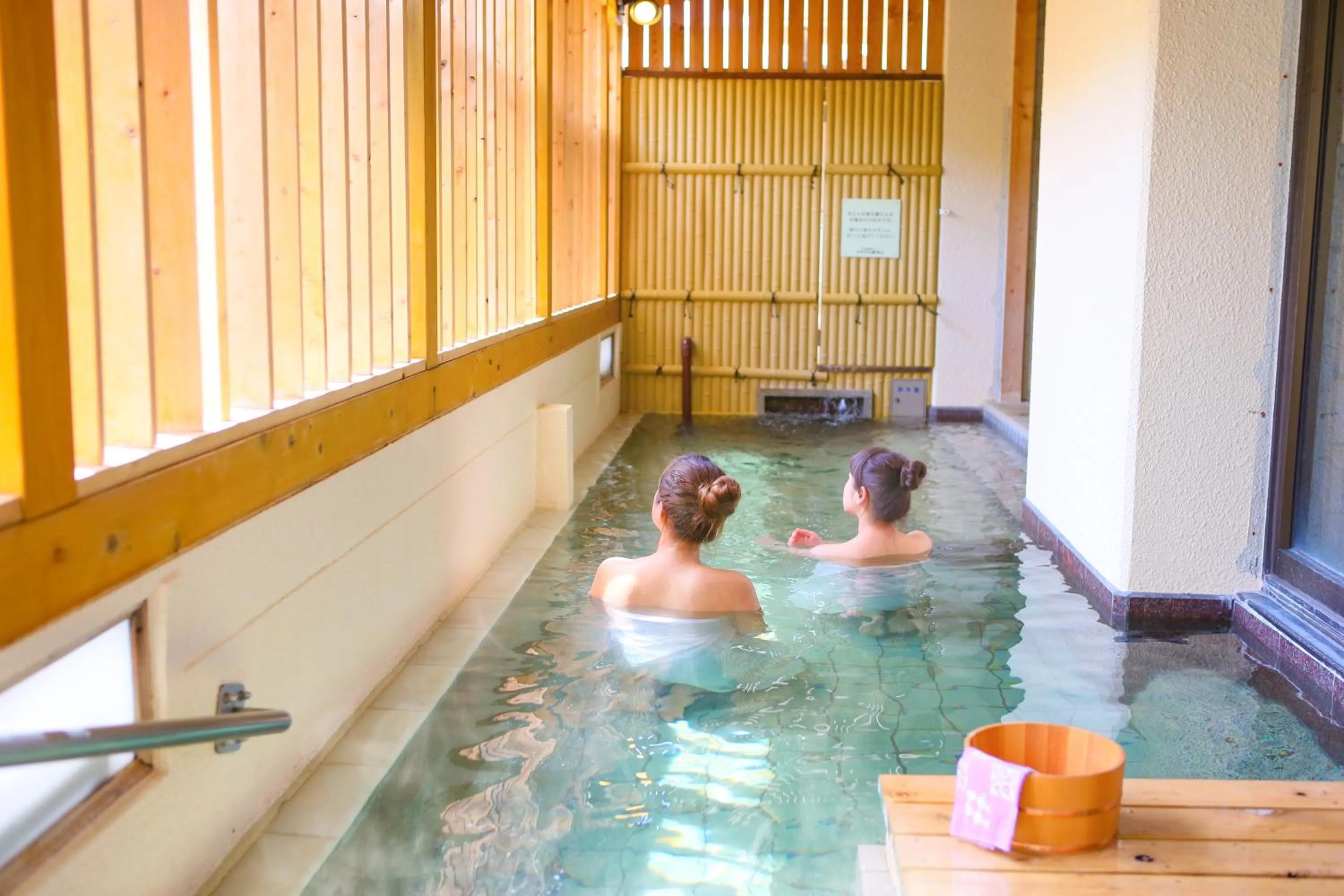 Hot Spring Bath in Ooedo Onsen Monogatari Hotel Shinko