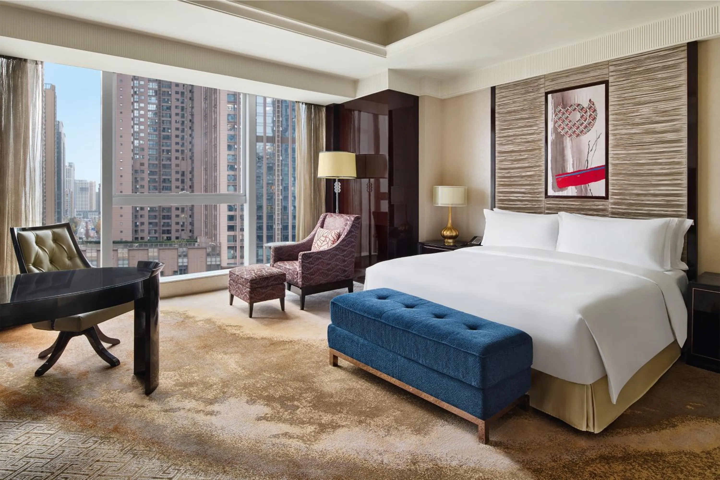 Bed in Vignette Collection Palm Springs Hotel Chengdu by IHG