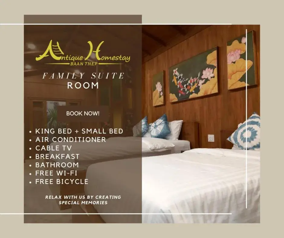 Deluxe Family Suite in Baanthep Antique Homestay Deluxe Family Suite in Baanthep Antique Homestay