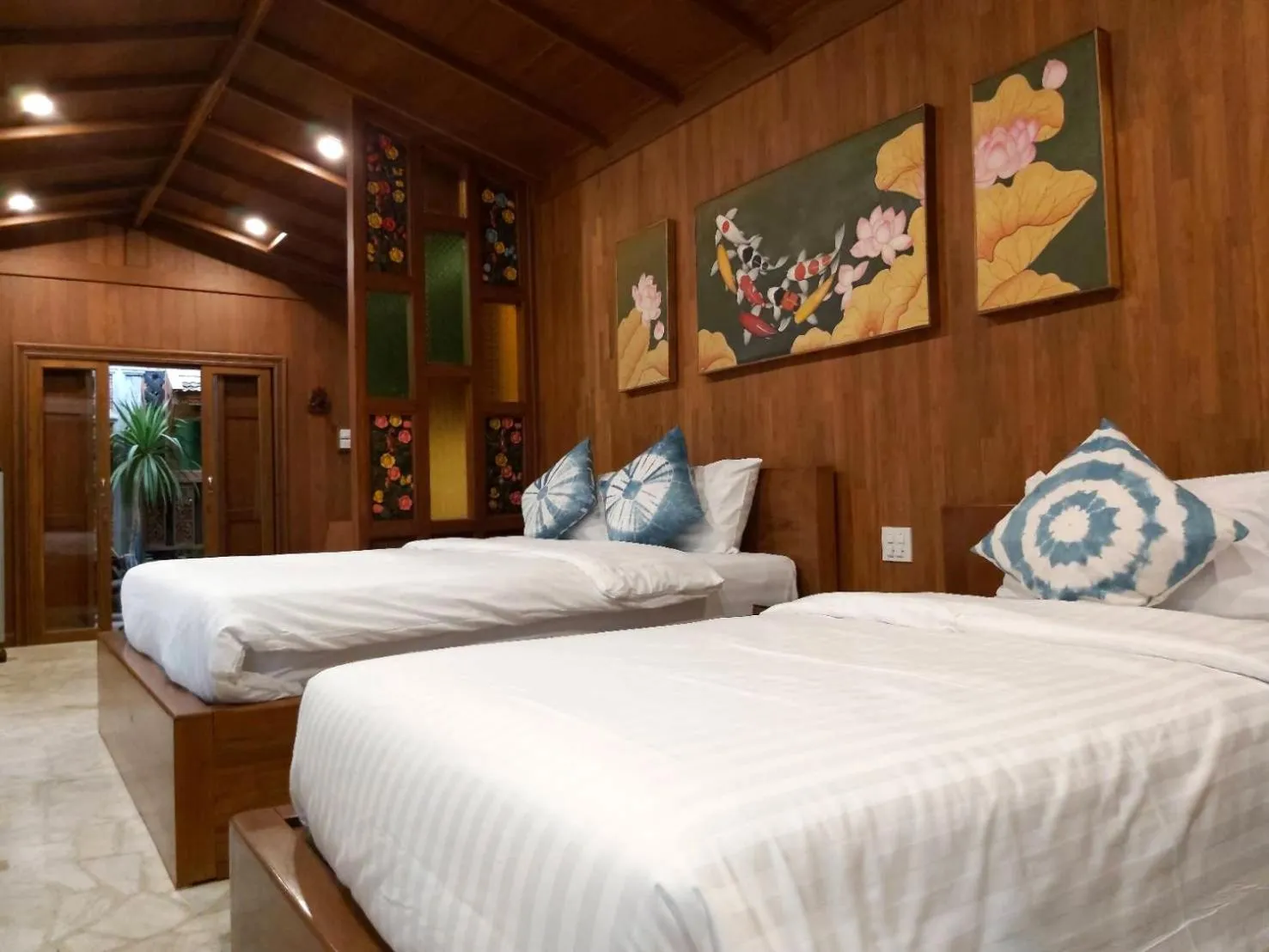 Bed in Baanthep Antique Homestay