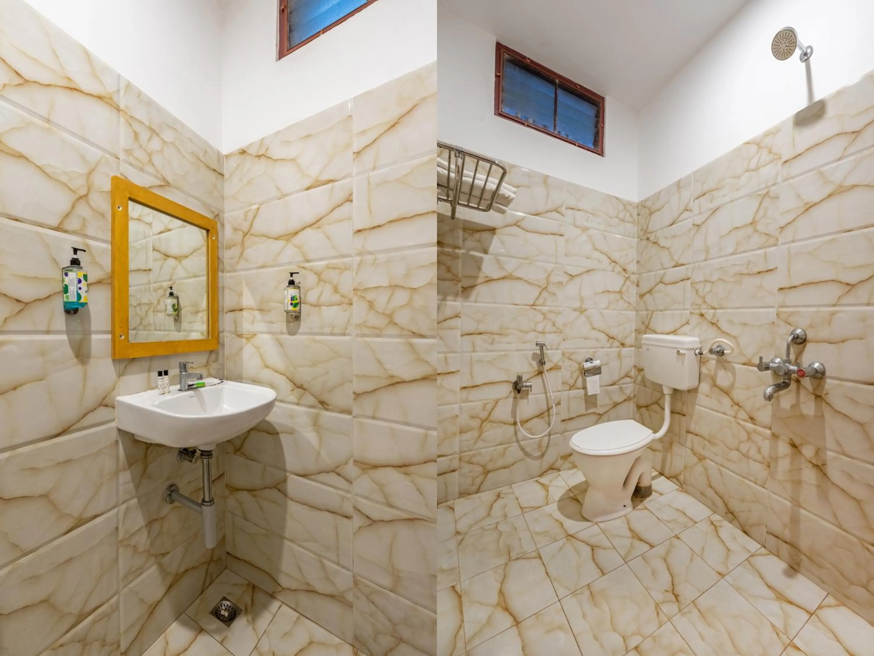 Bathroom in Treebo Grace Inn, 3 Min Walk From Promenade Beach