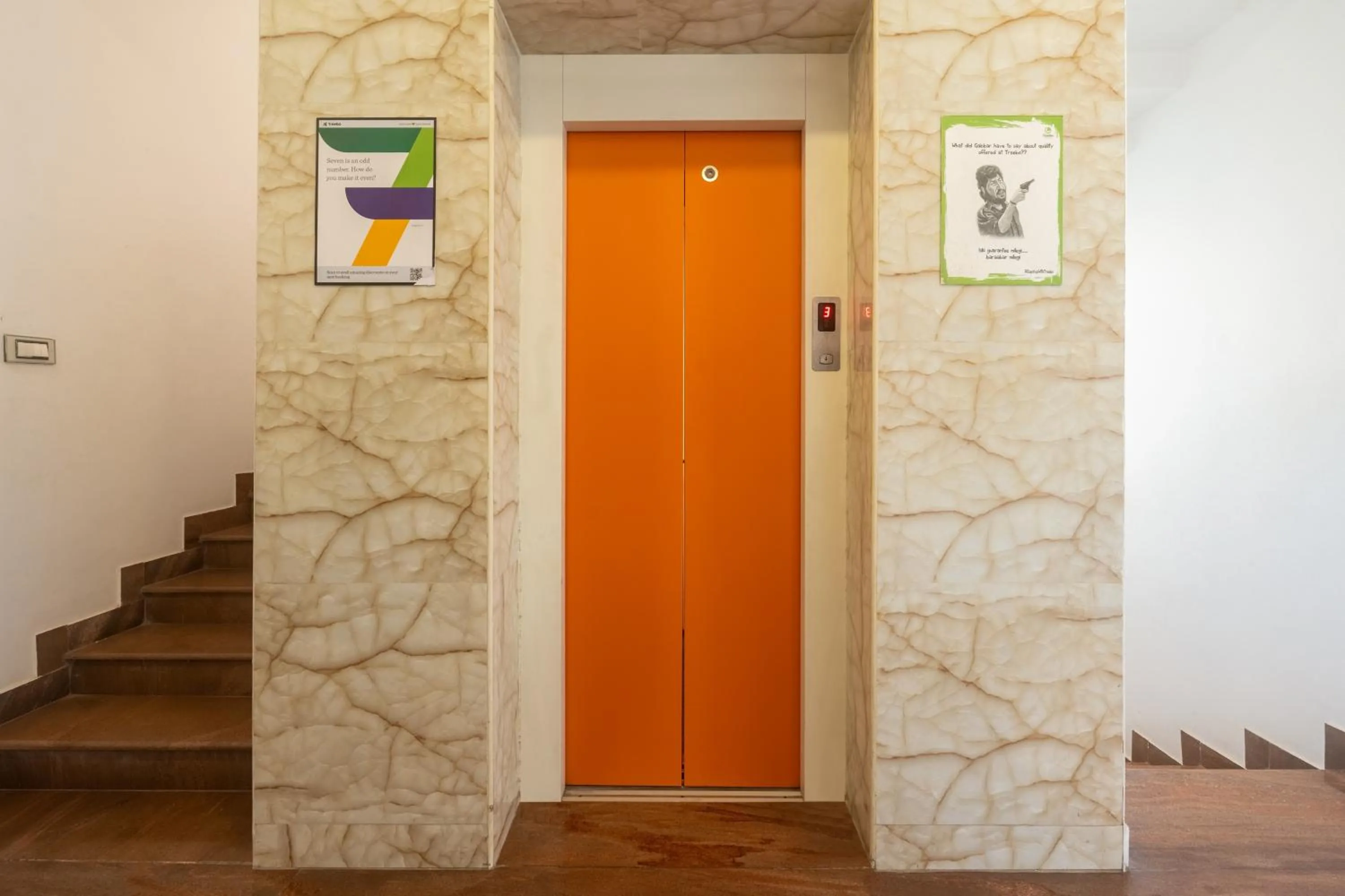 elevator in Treebo Grace Inn, 3 Min Walk From Promenade Beach