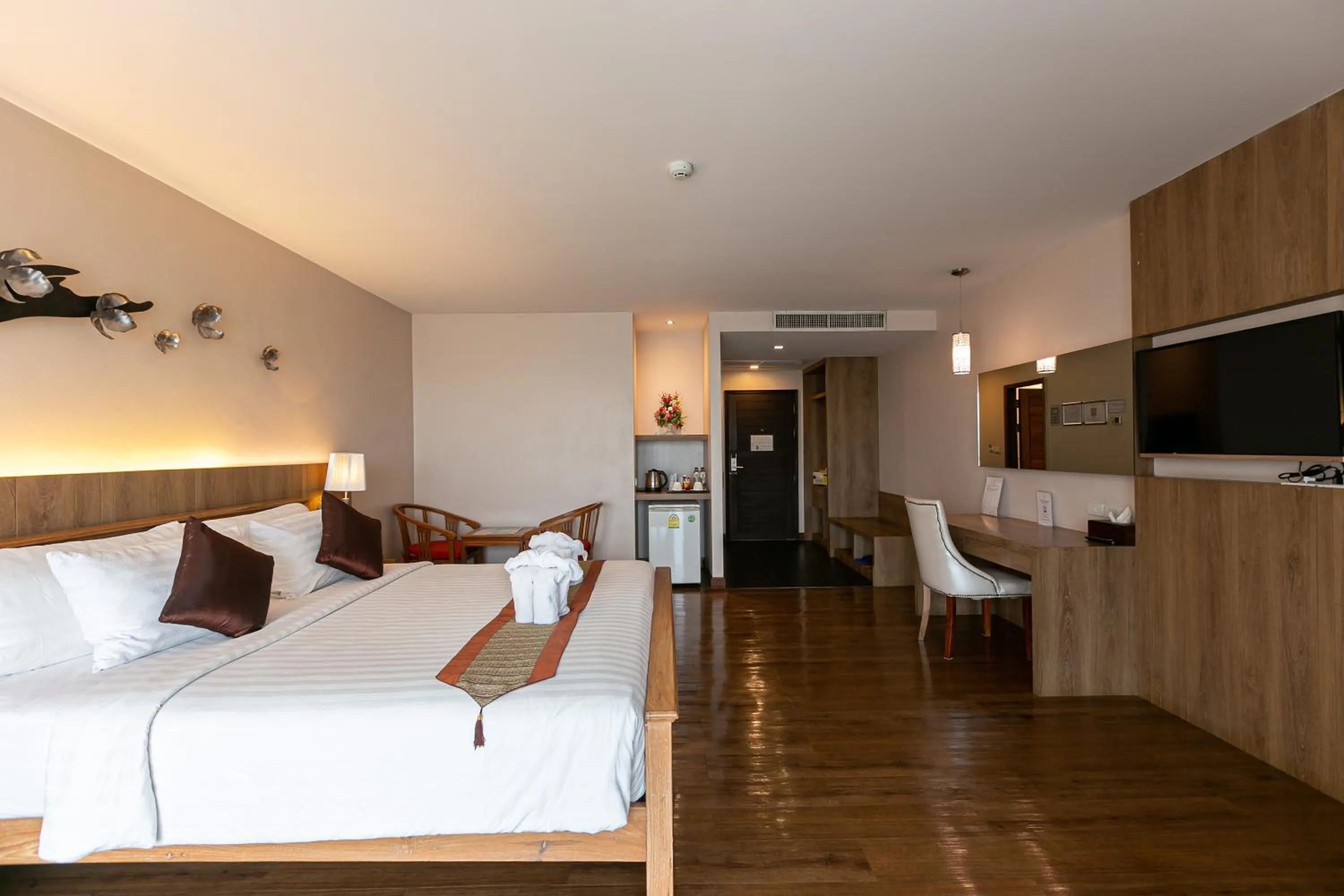 Bed in Grand Ratchapruek Hotel