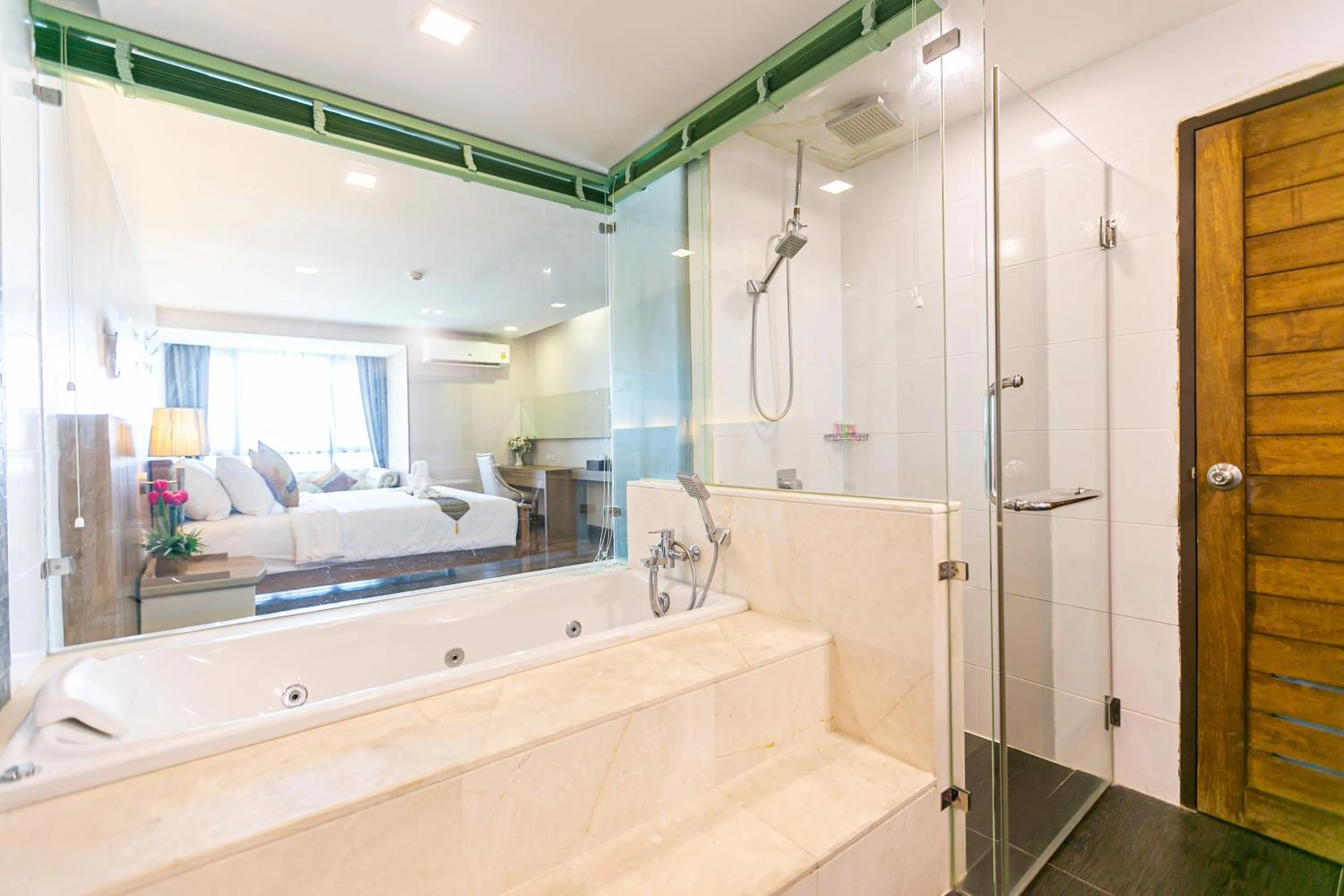 Bathroom, Bed in Grand Ratchapruek Hotel