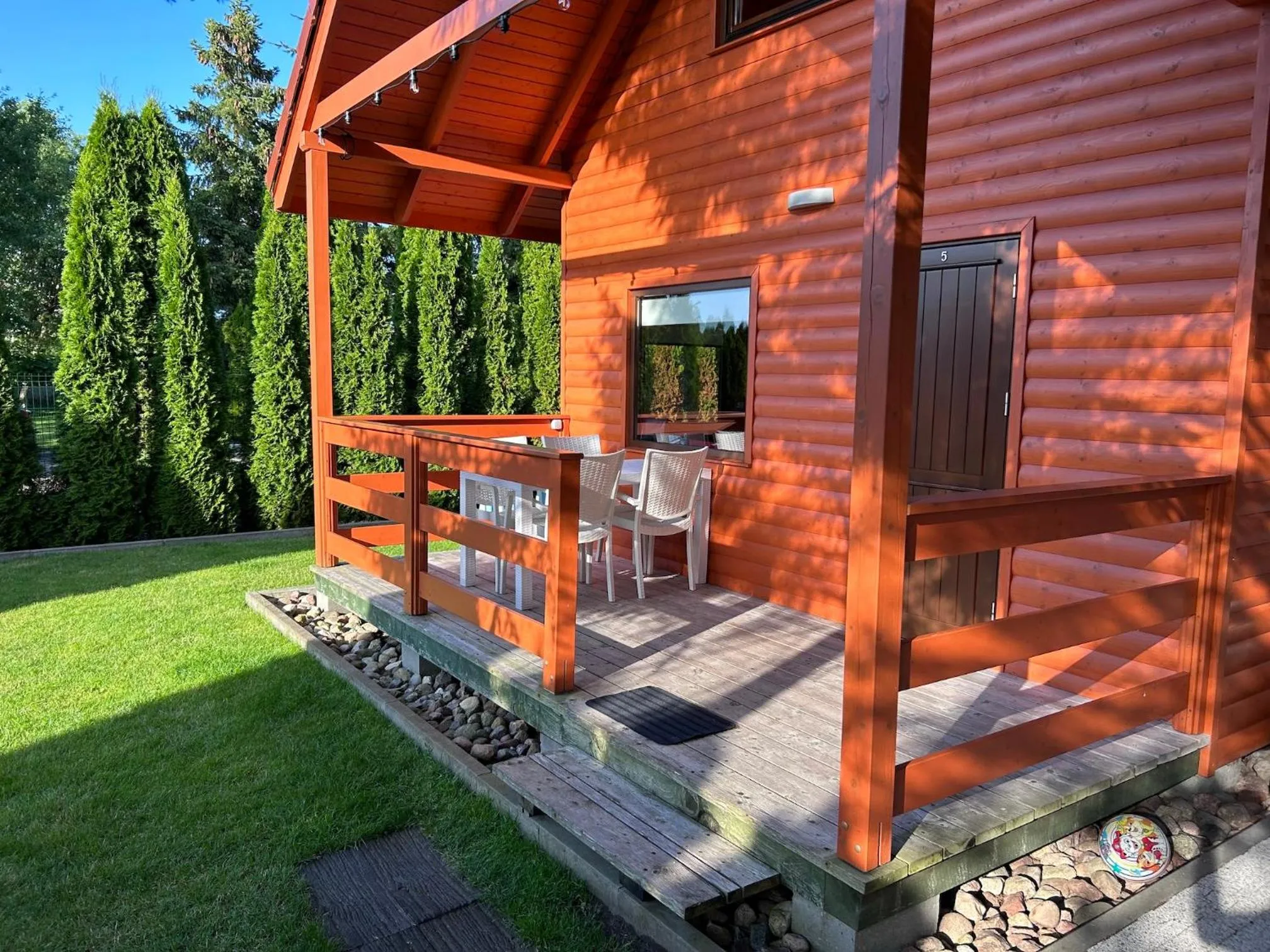 Balcony/Terrace in Domki Wczasowe Papaya