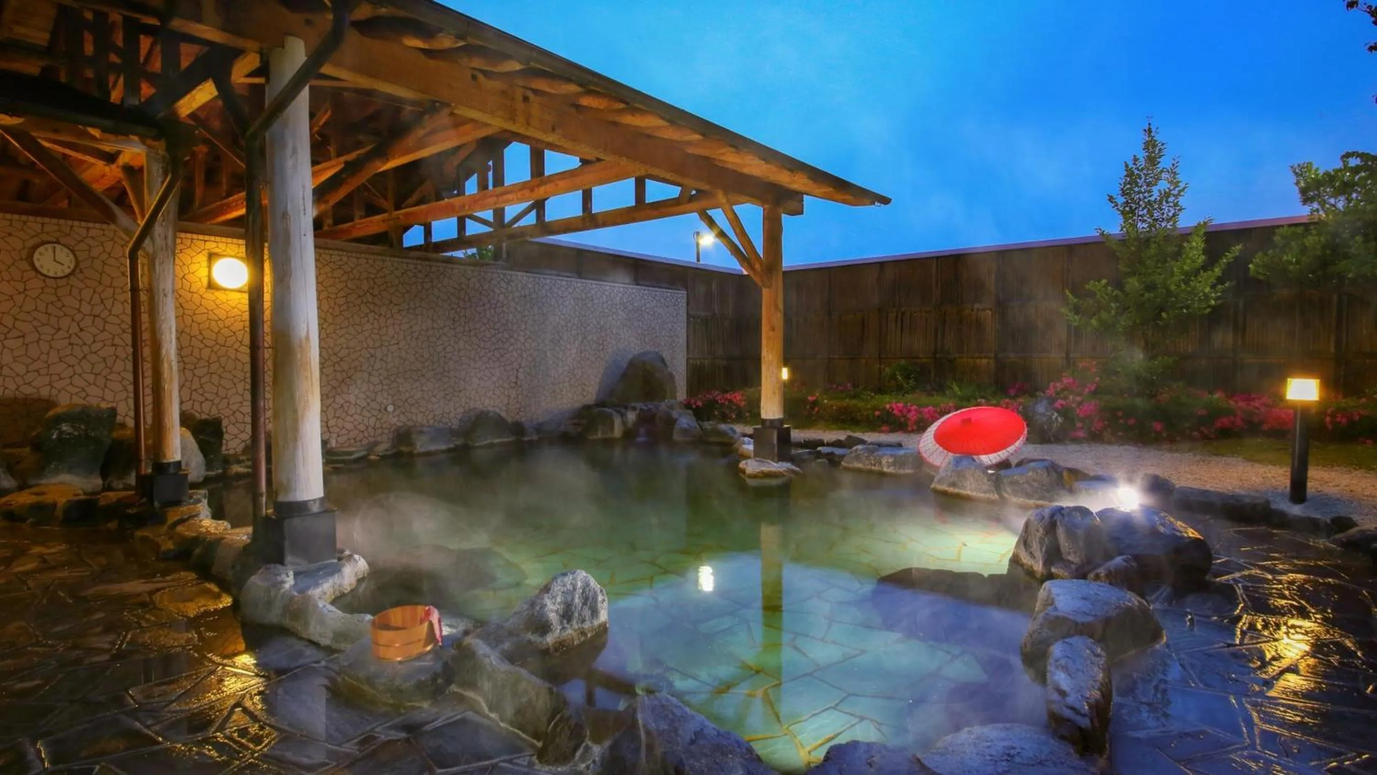 Hot Spring Bath in Ooedo Onsen Monogatari Aizu