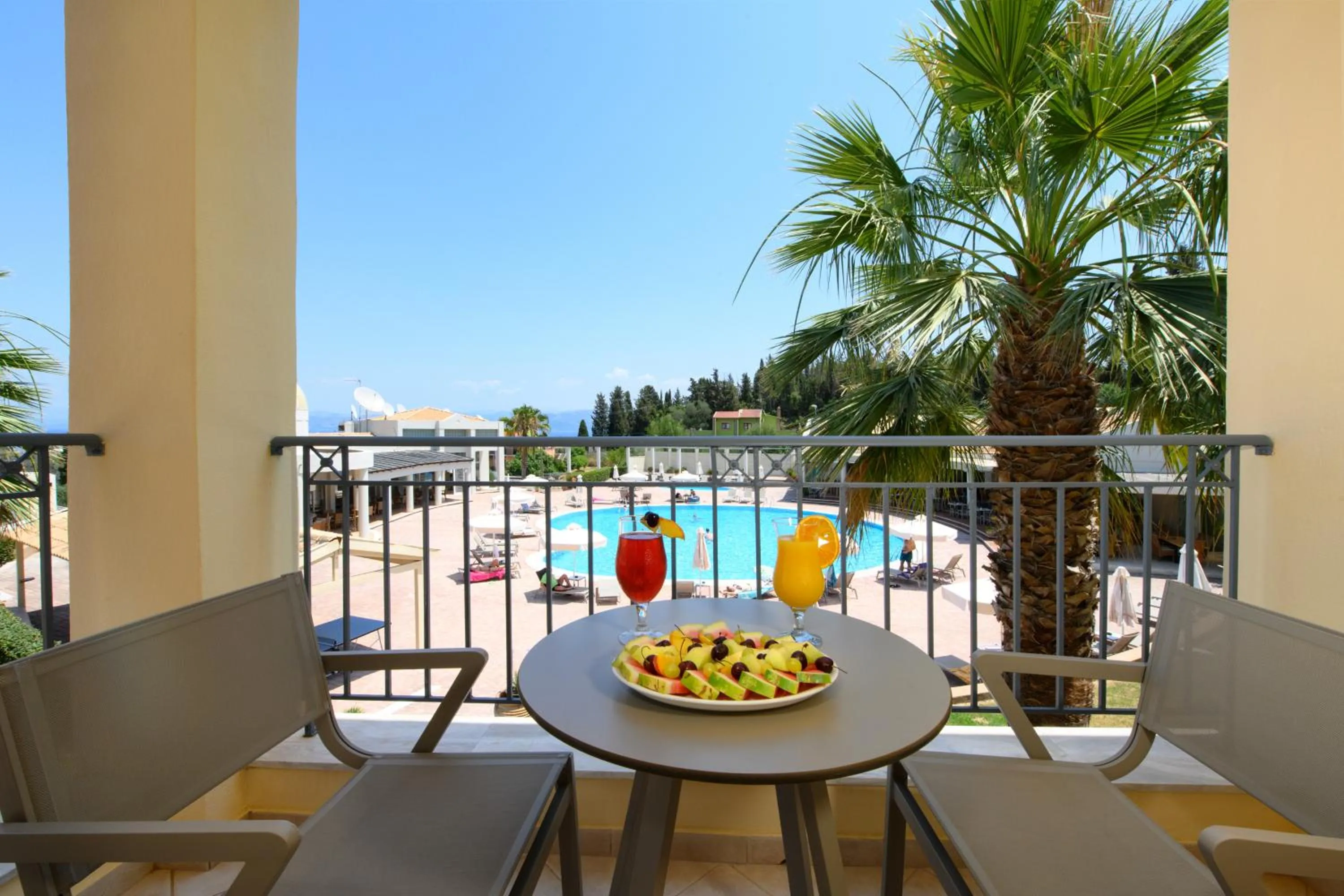 Pool view in Olympion Village