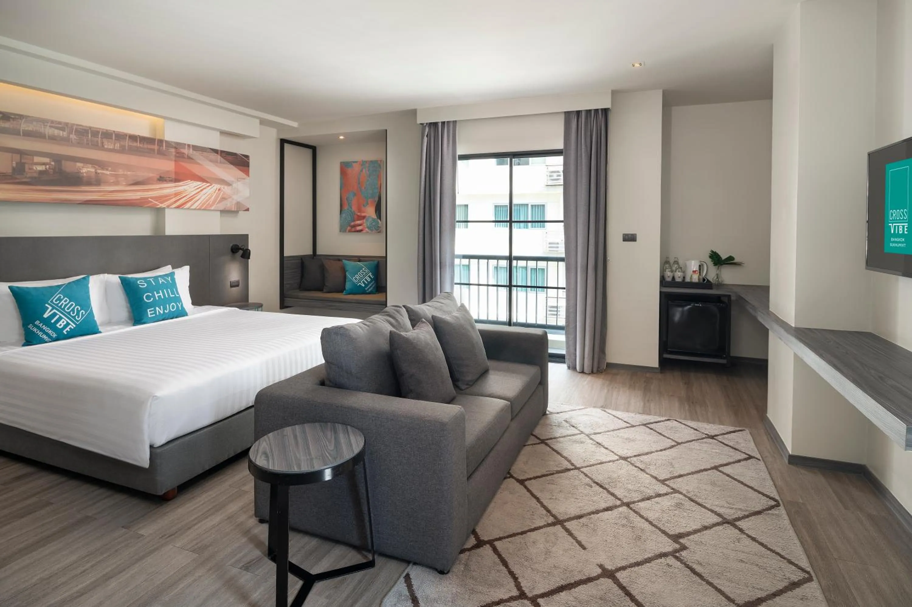 Bed in Cross Vibe Bangkok Sukhumvit