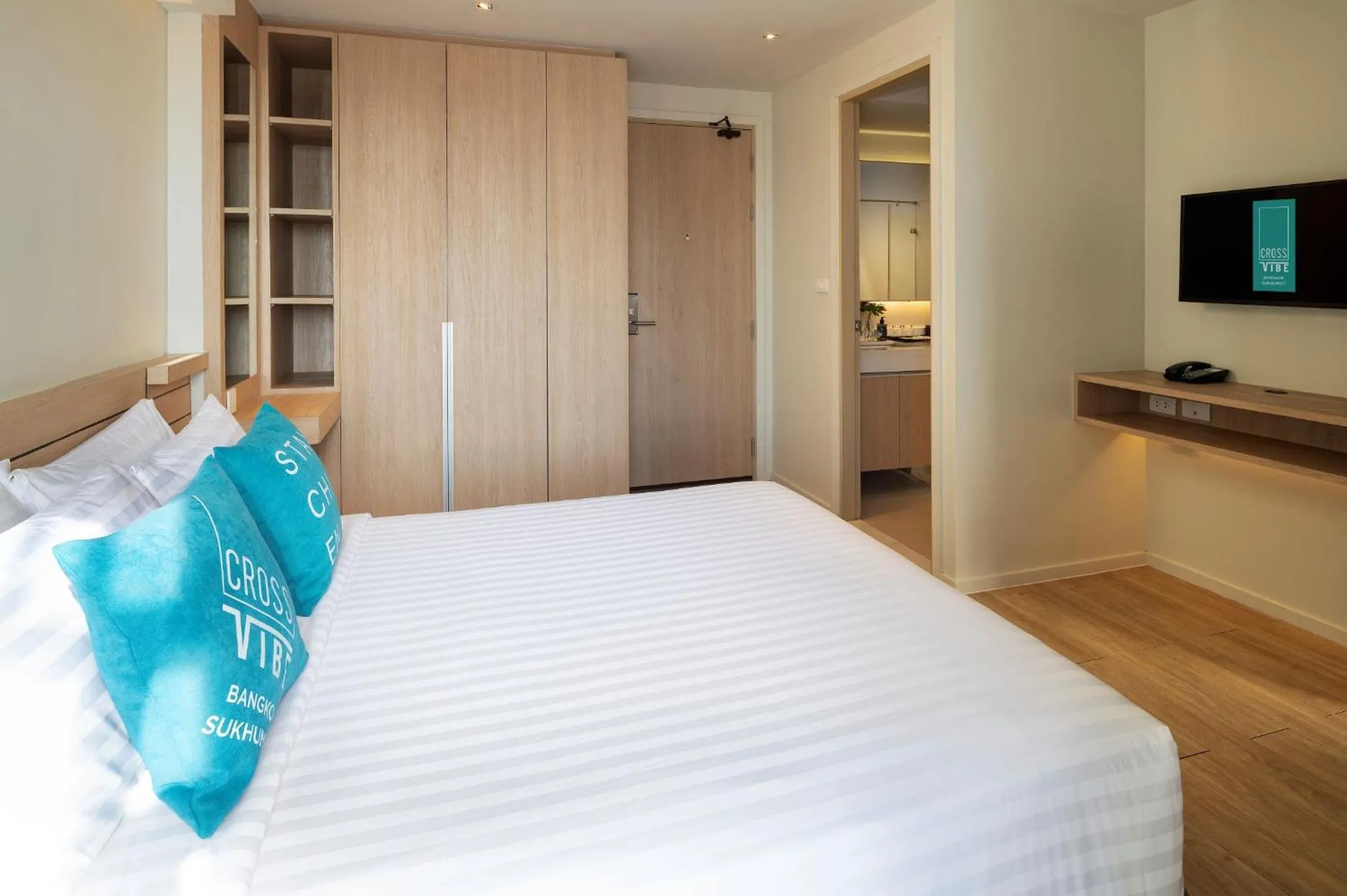 Bed in Cross Vibe Bangkok Sukhumvit