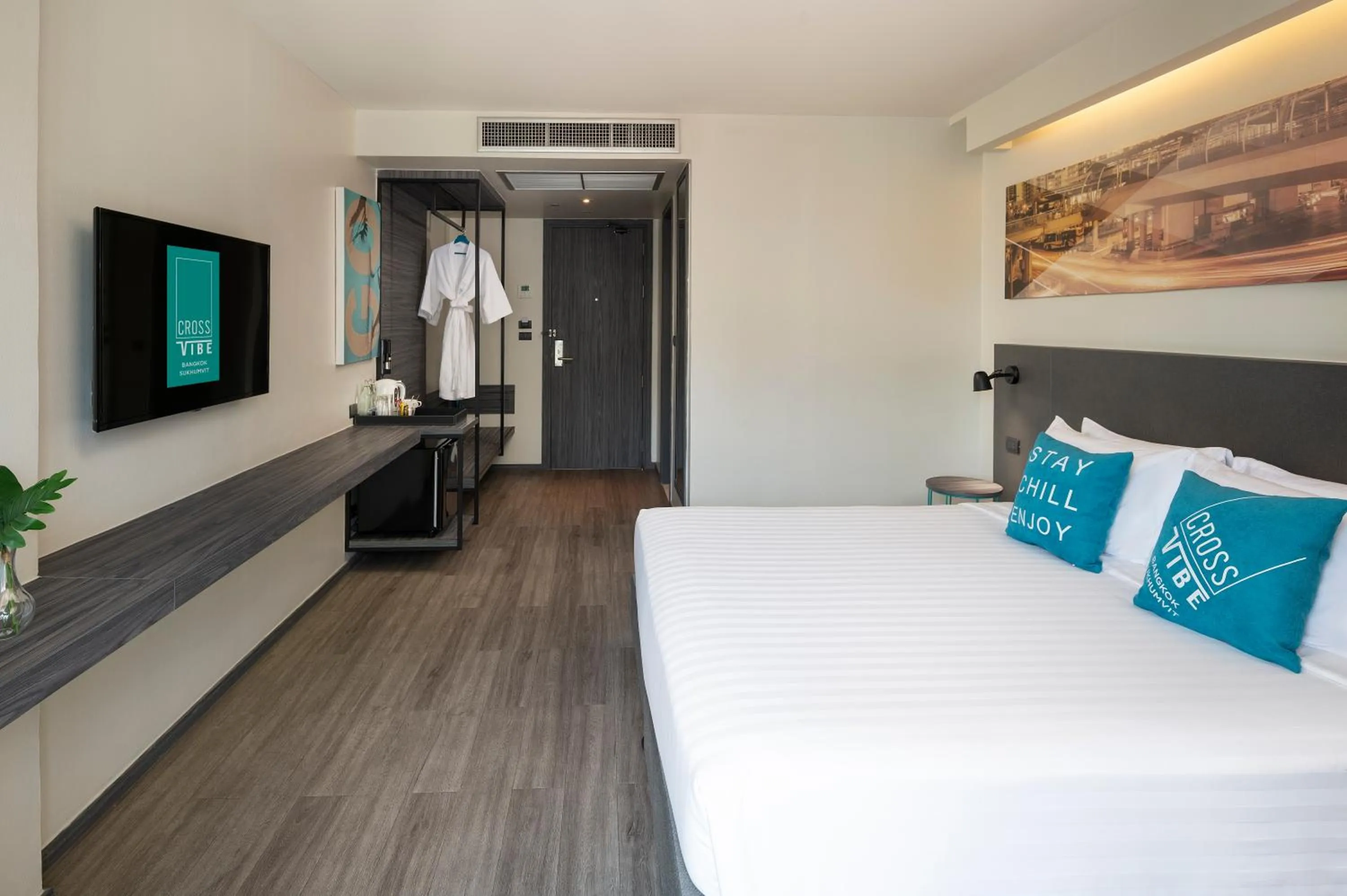 Bed in Cross Vibe Bangkok Sukhumvit