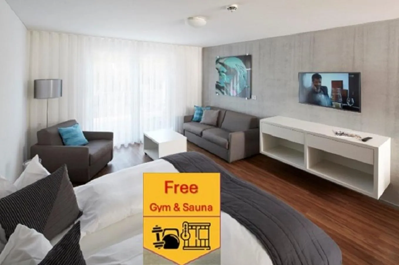 Property building, Bed in Aparthotel Baden