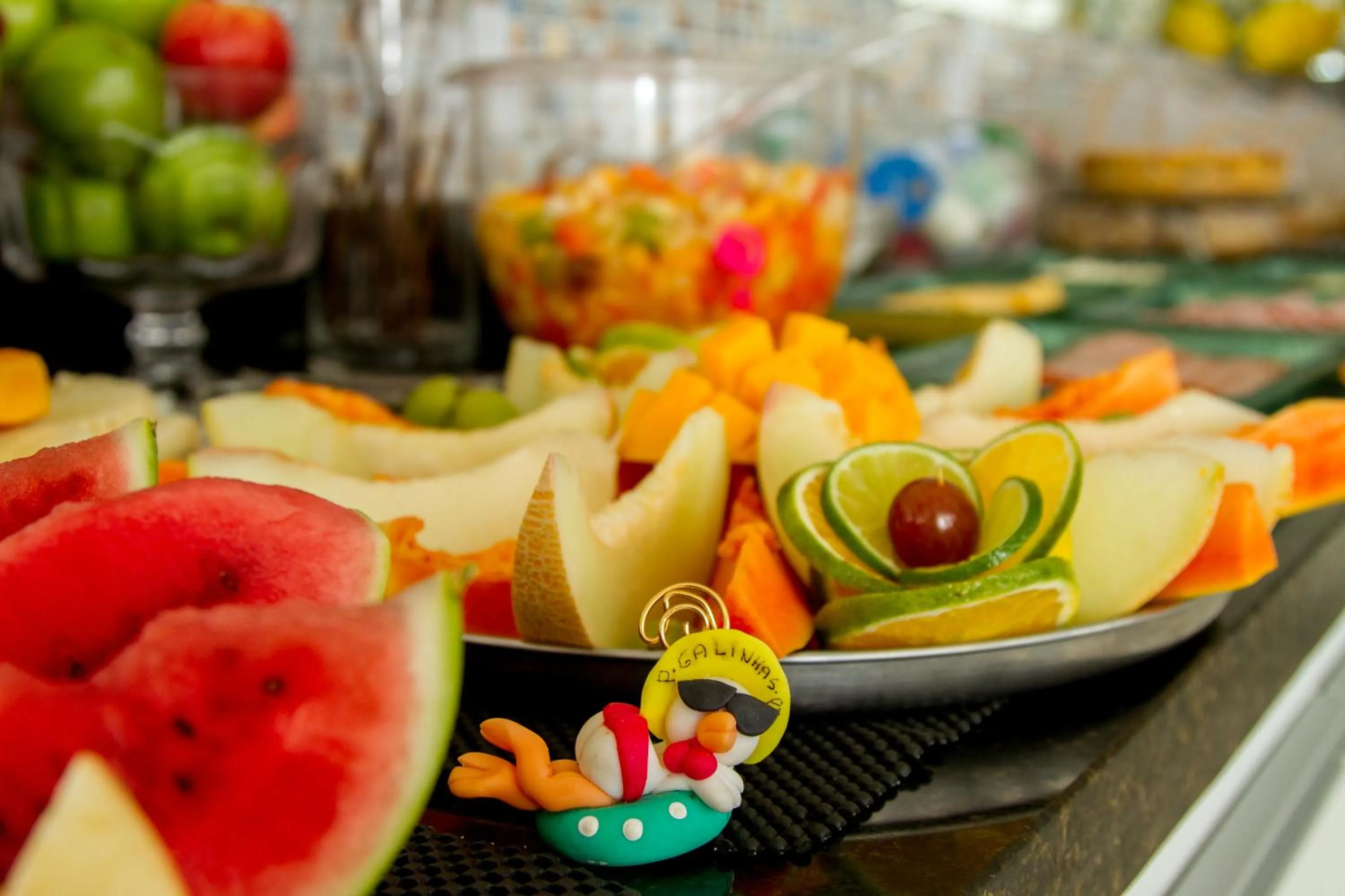 Buffet breakfast in Pousada Marie Claire Flats