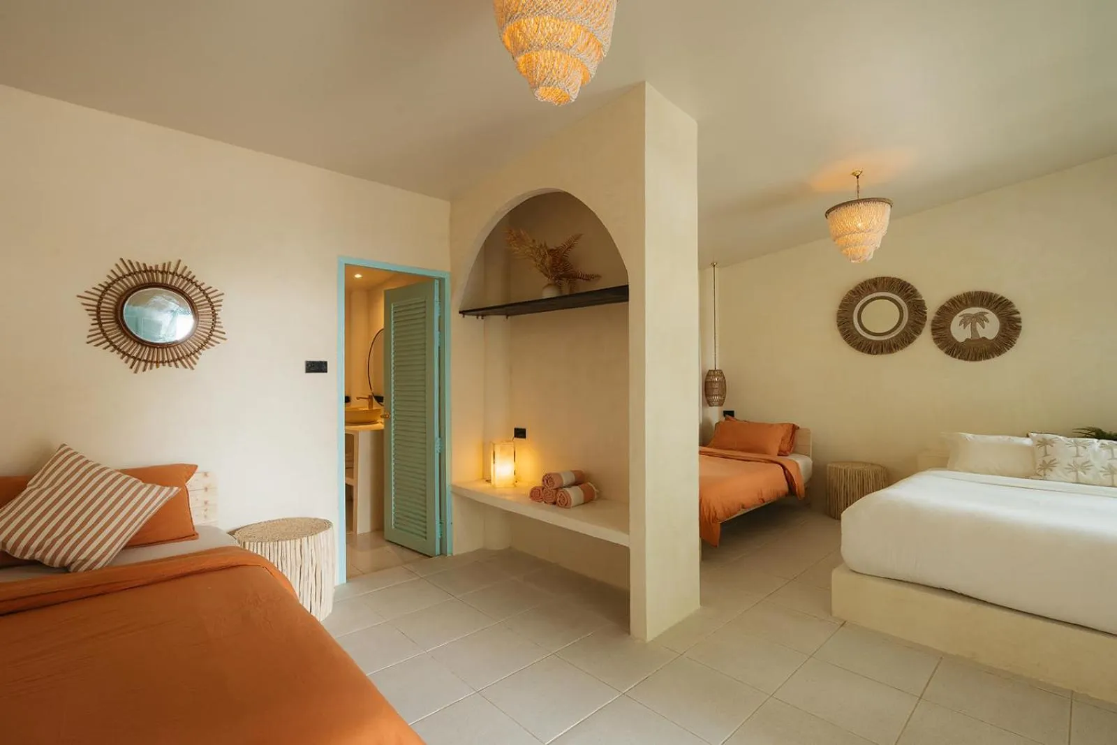 Bed in Indie Beach Bungalows