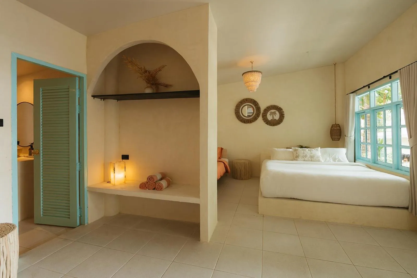 Bed in Indie Beach Bungalows