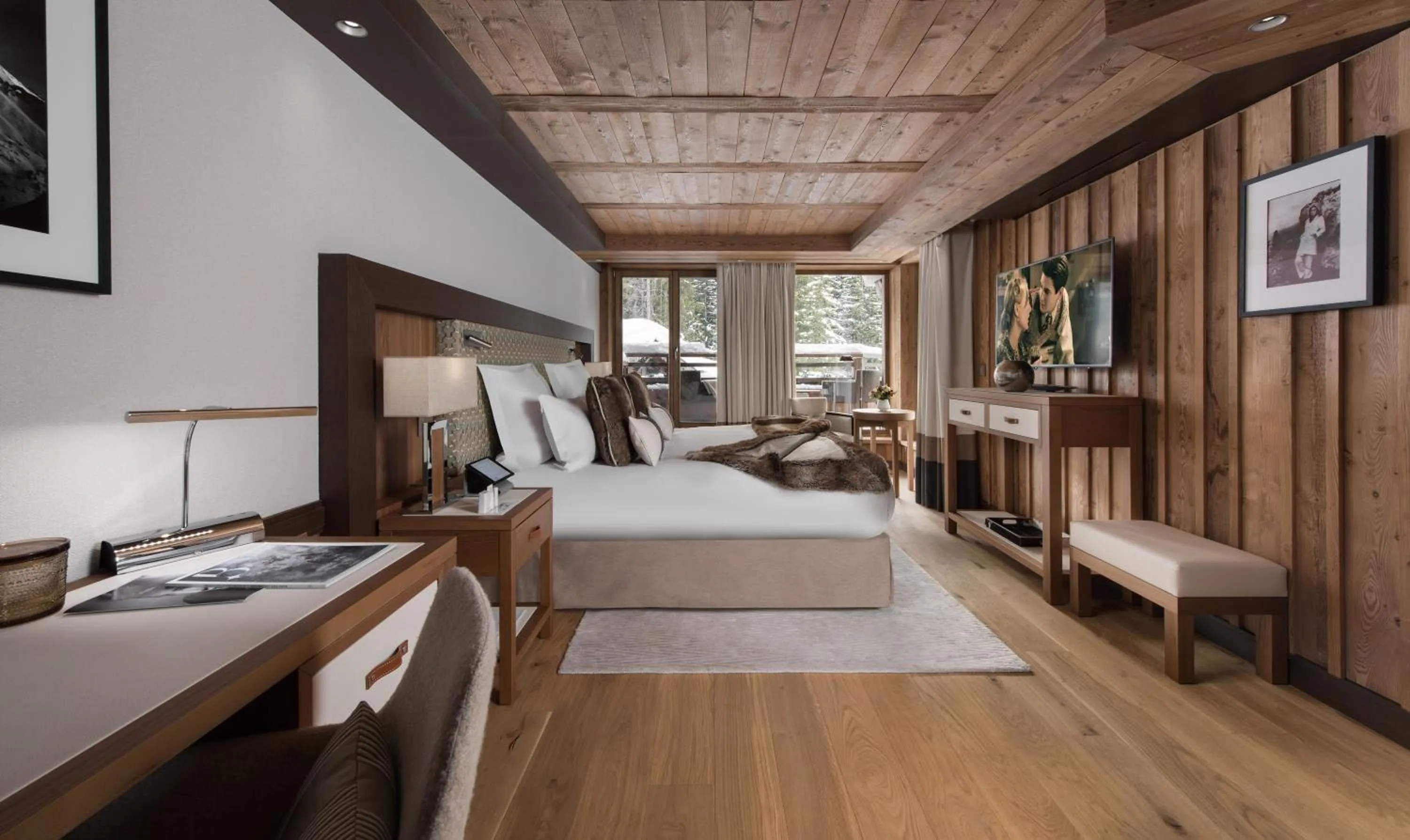 Bedroom, Bed in Hôtel Barrière Les Neiges Courchevel