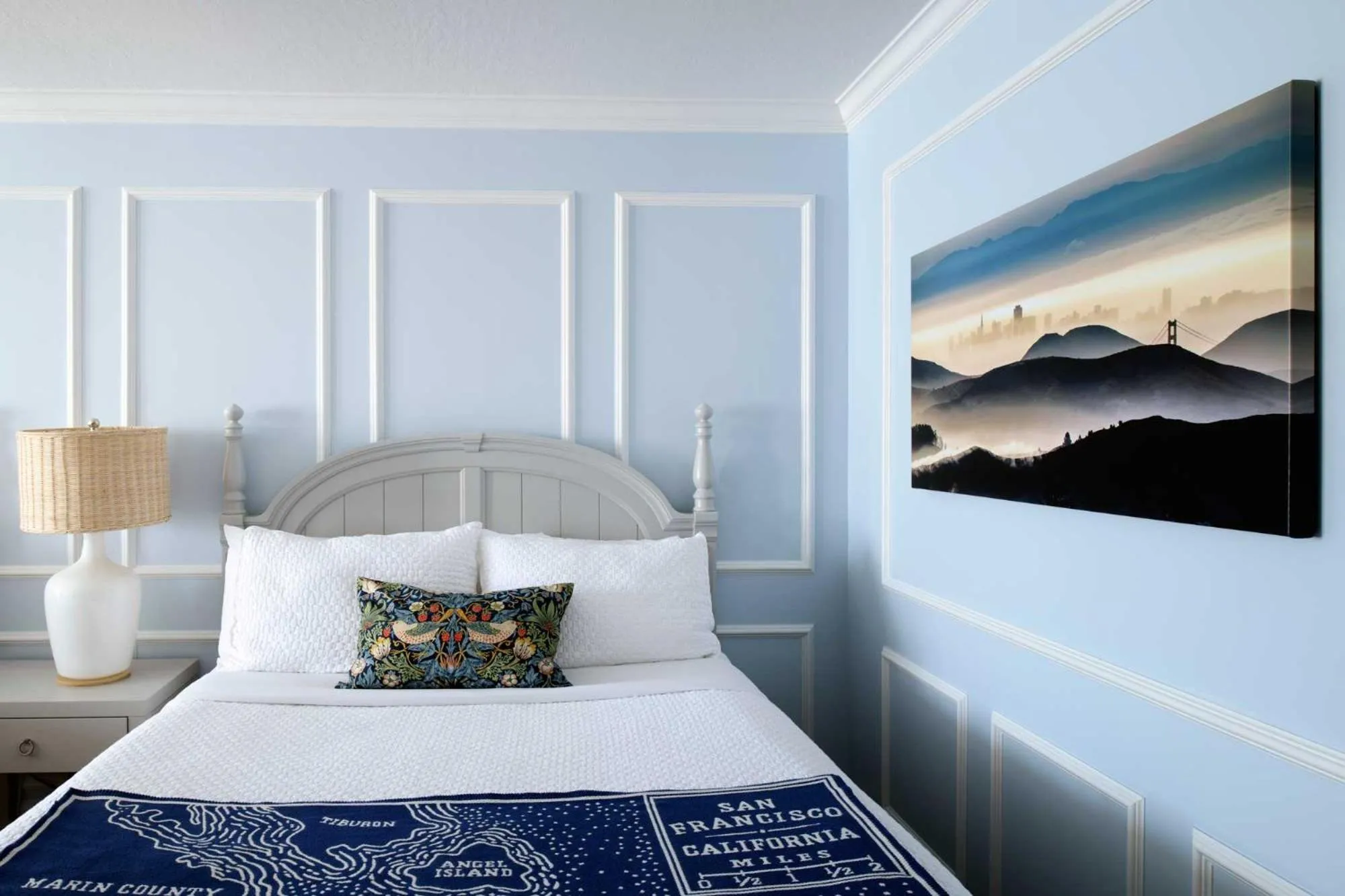 Decorative detail, Bed in Coventry Motor Inn