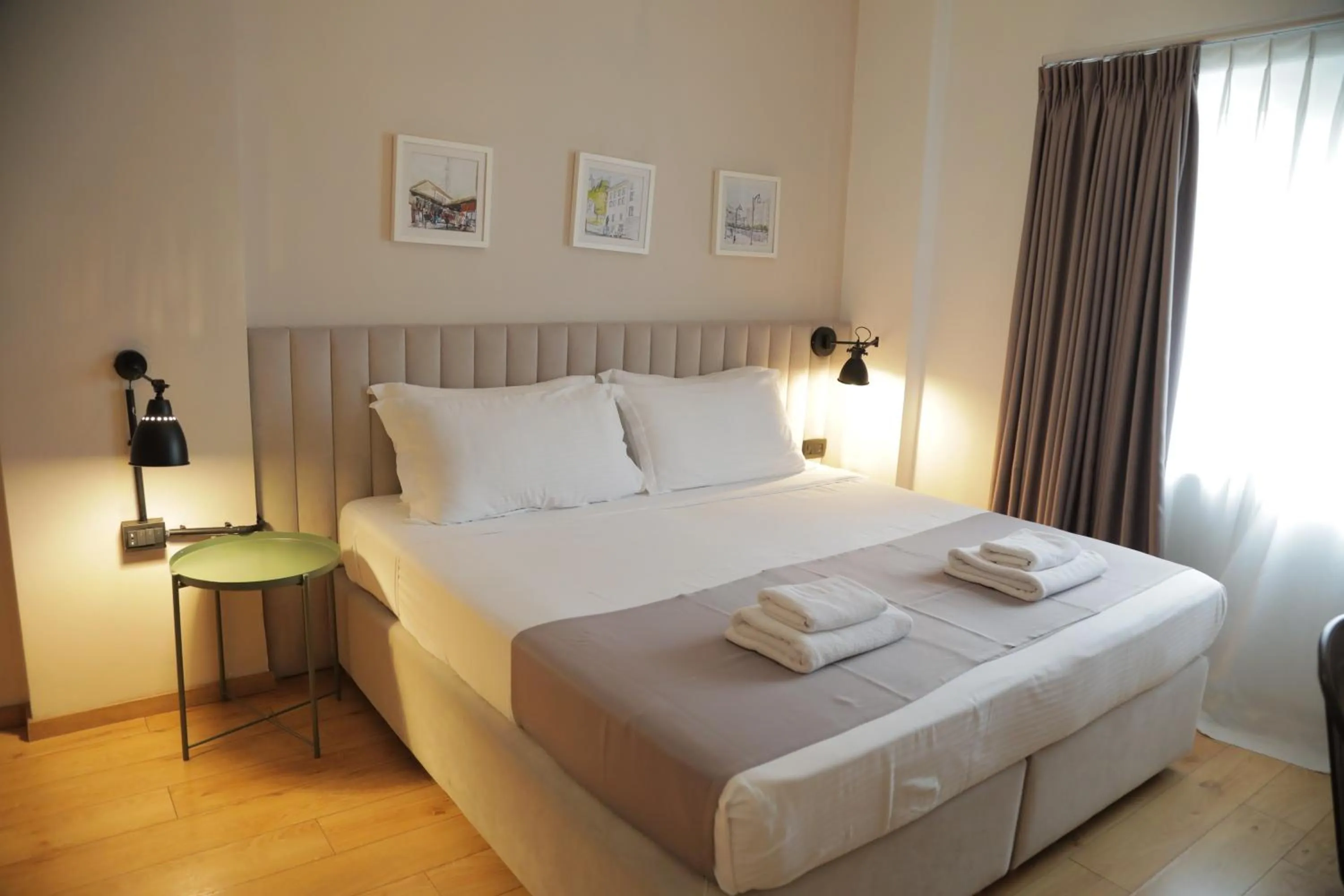 Bed in Oda Hotel Tirana