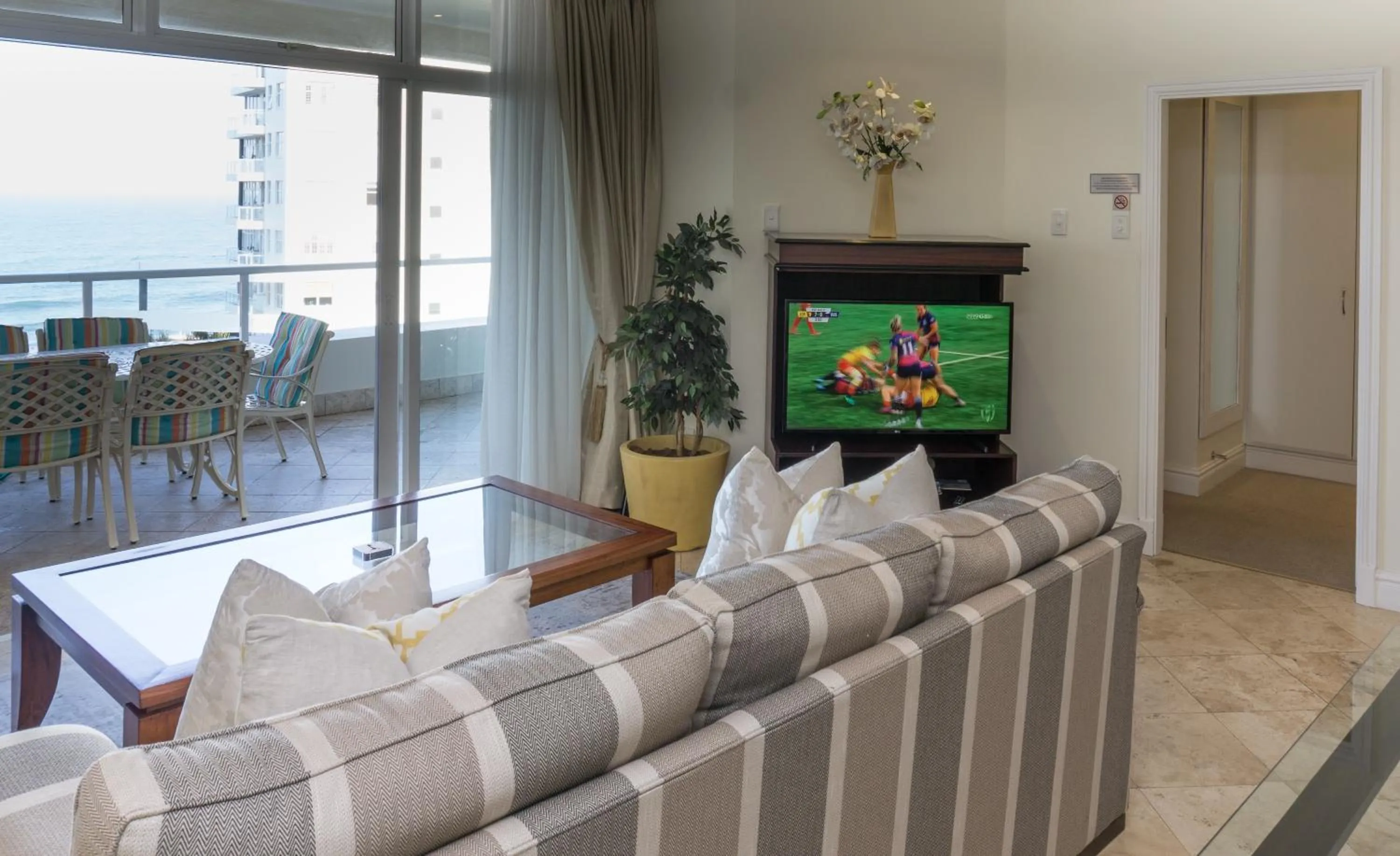 Living room in 302 Oyster Schelles - by Stay in Umhlanga