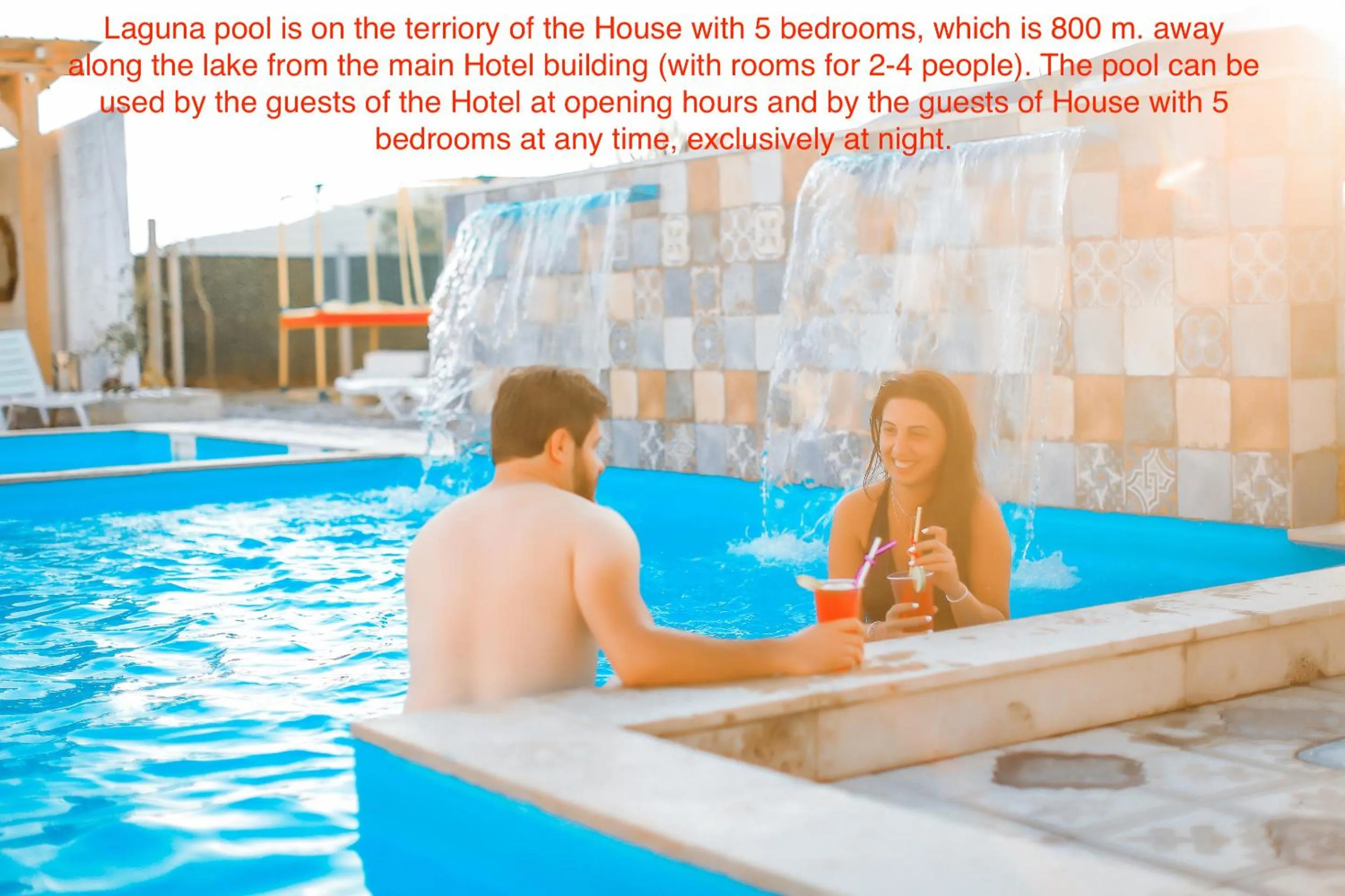 Swimming pool in Laguna Beach Club Bazaleti Lake