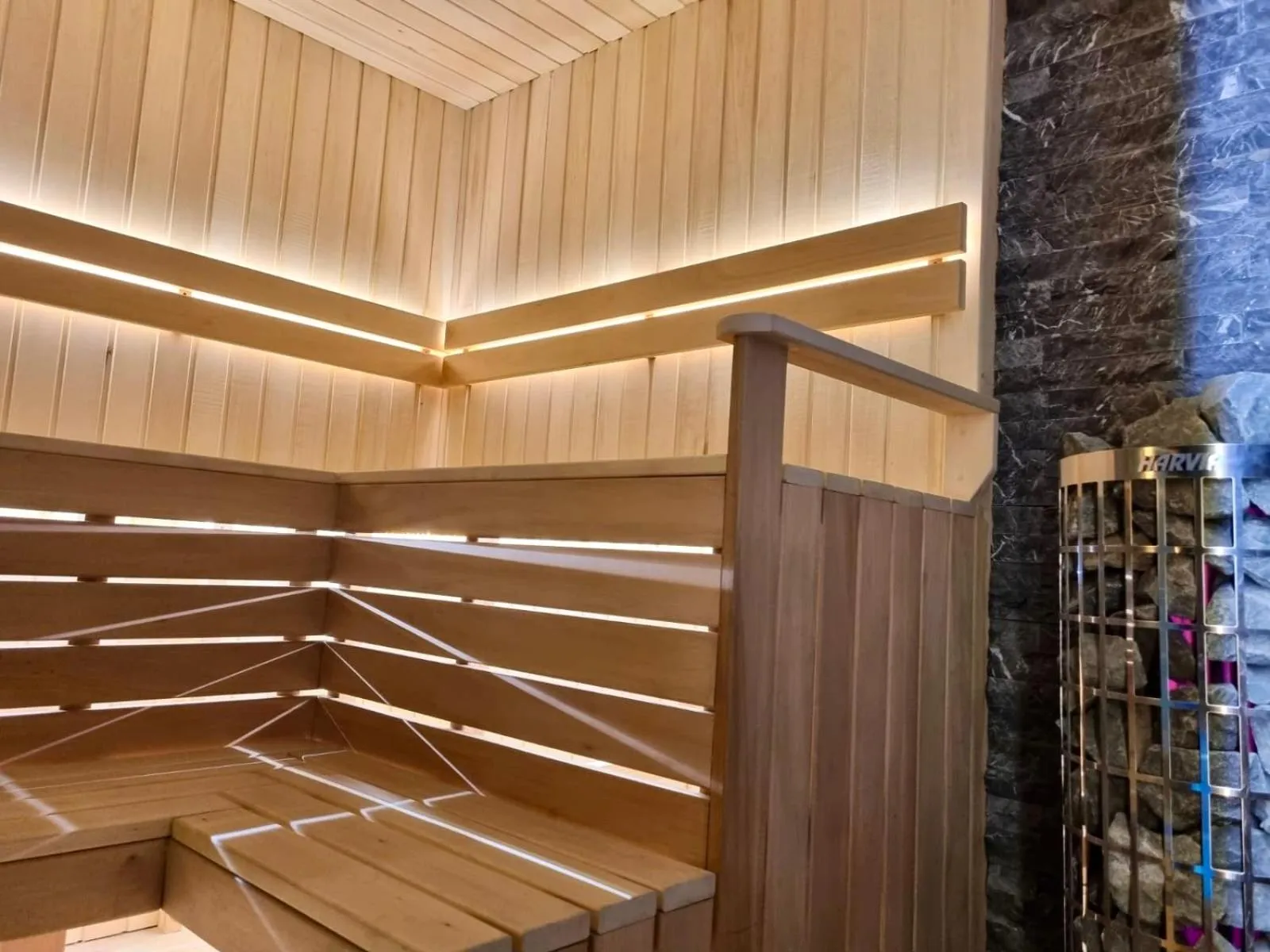 Sauna in Laguna Beach Club Bazaleti Lake