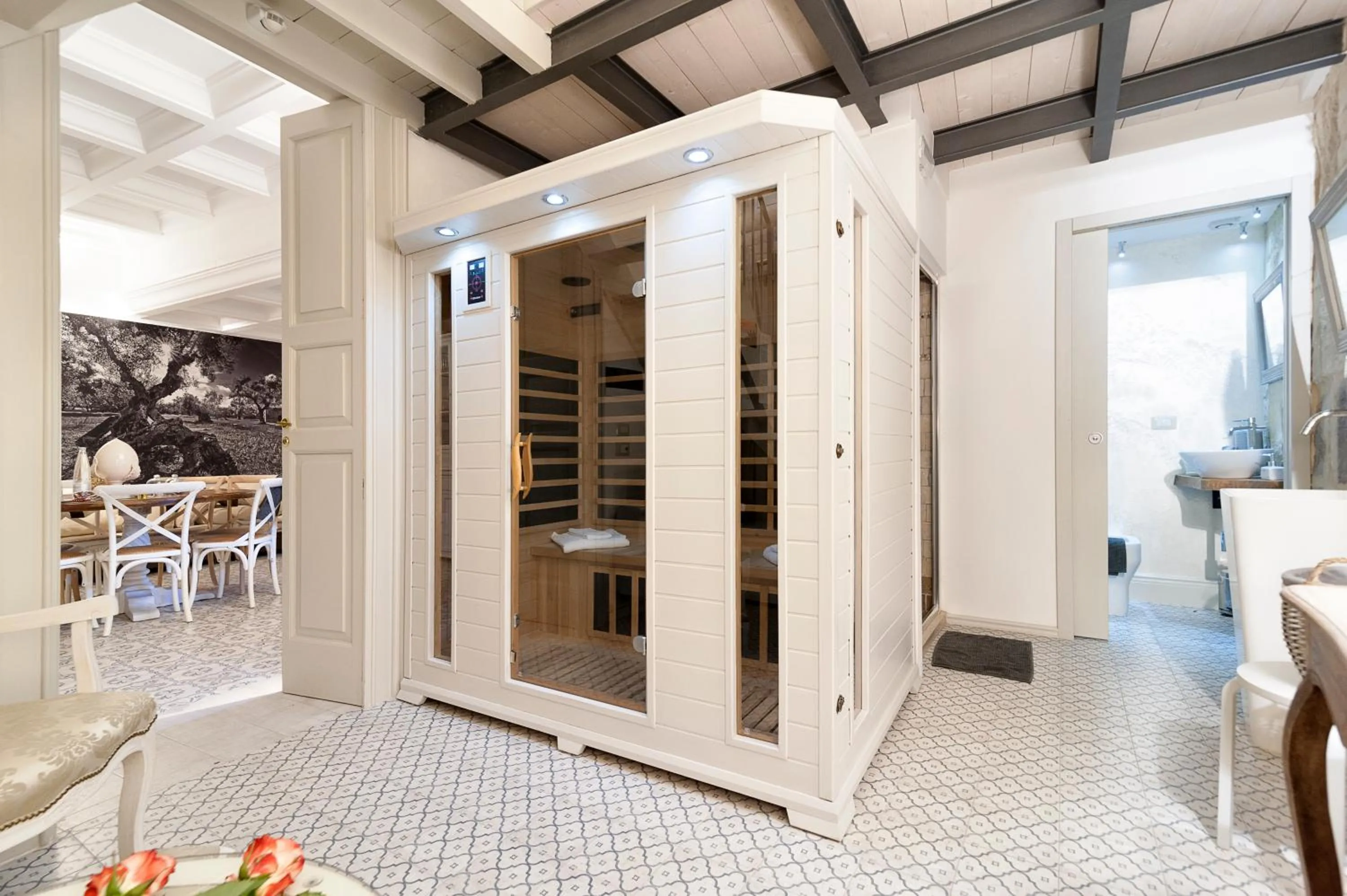 Sauna in Palazzo Mandurino luxury relais