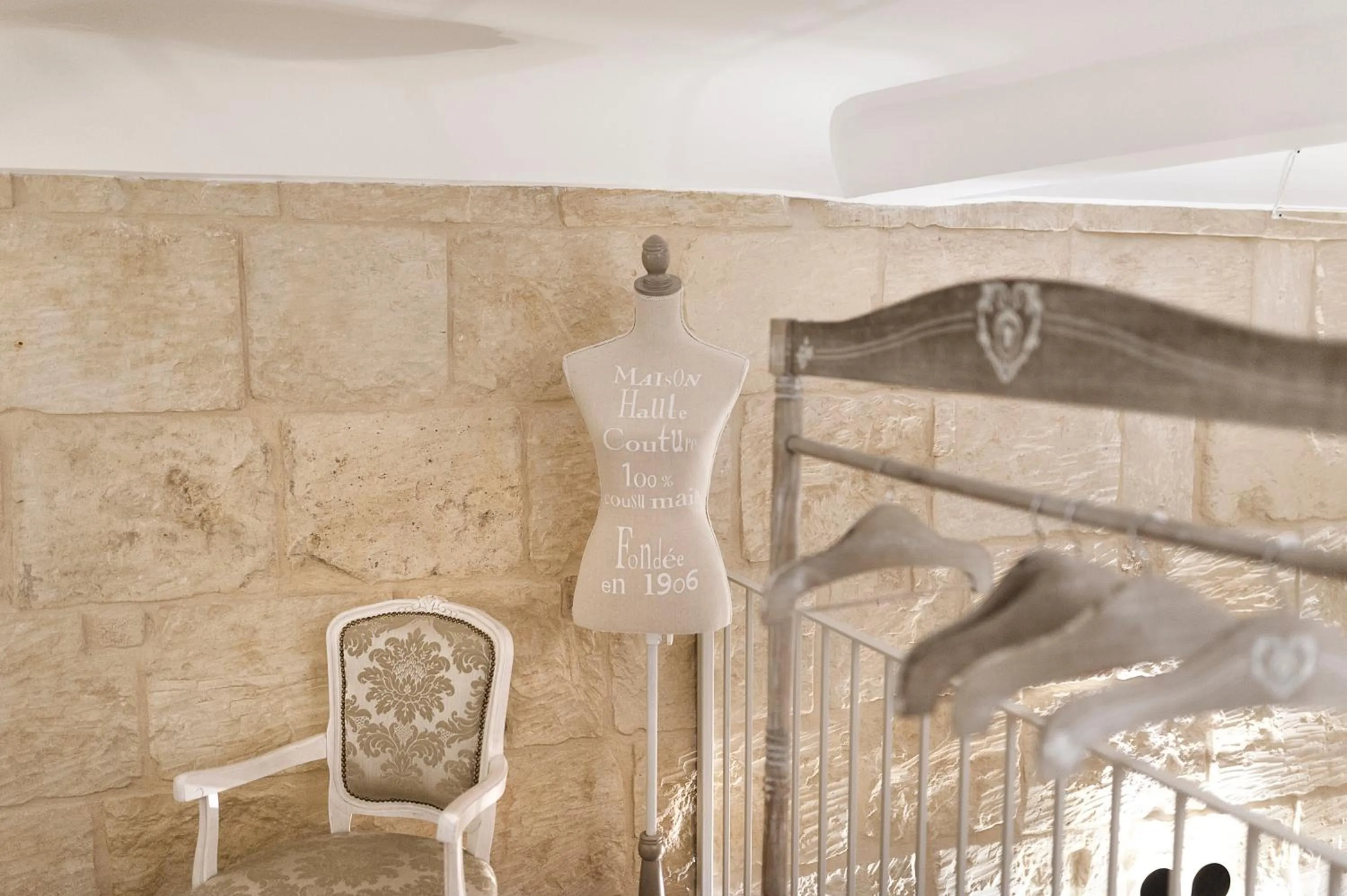 Bed in Palazzo Mandurino luxury relais