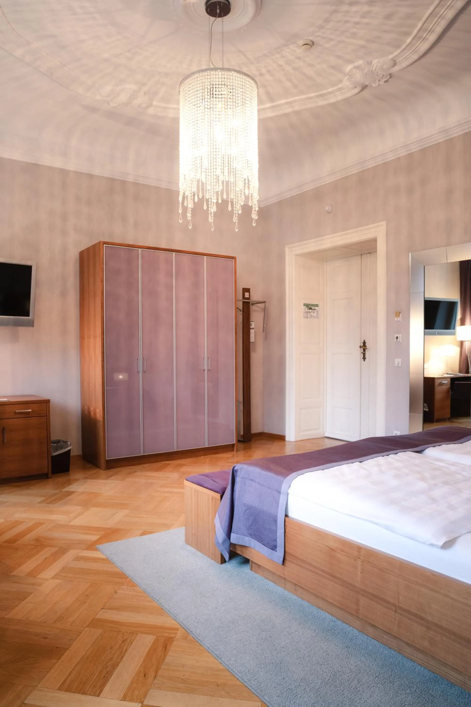 Bed in Hotel Schloss Rabenstein