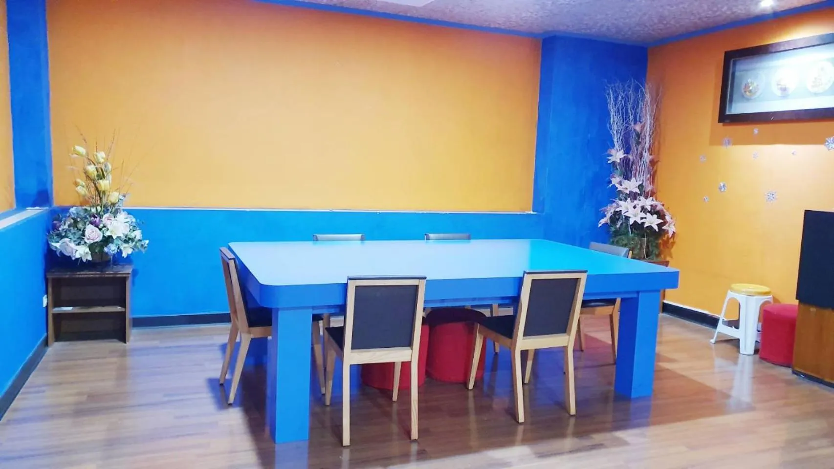 Communal lounge/ TV room in Apple Hotel