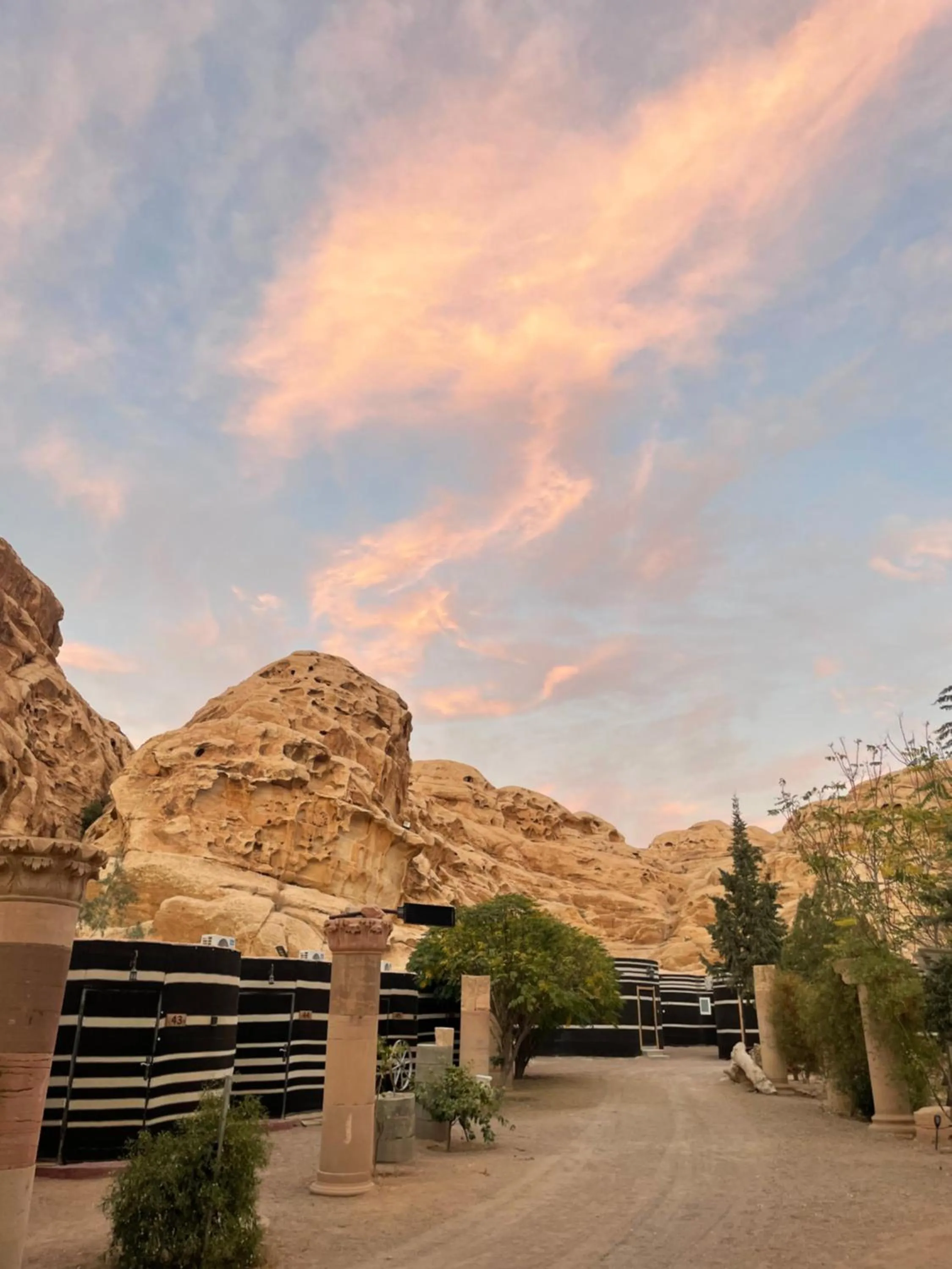 Natural landscape in Little Petra Bedouin Camp