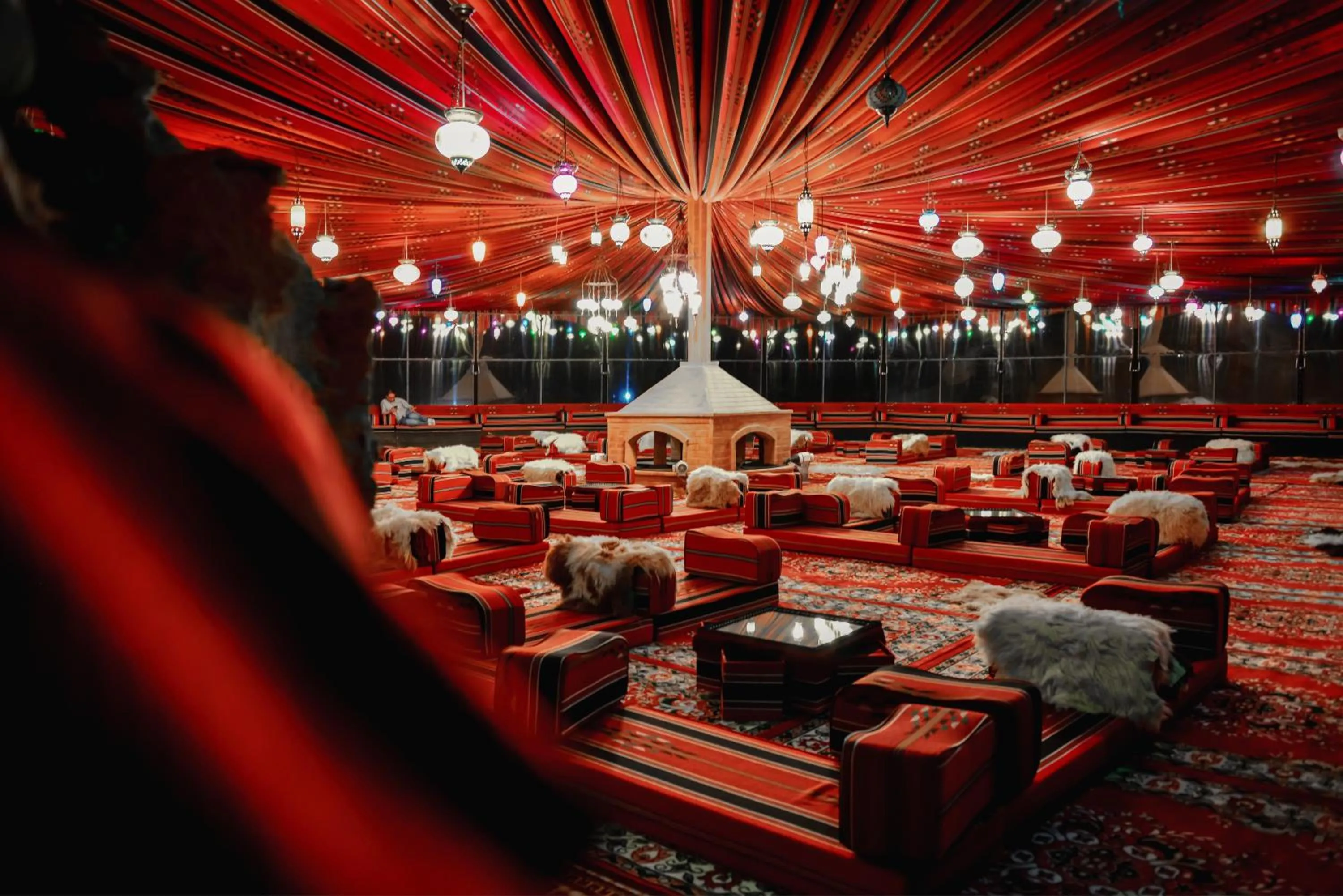 Seating area in Little Petra Bedouin Camp