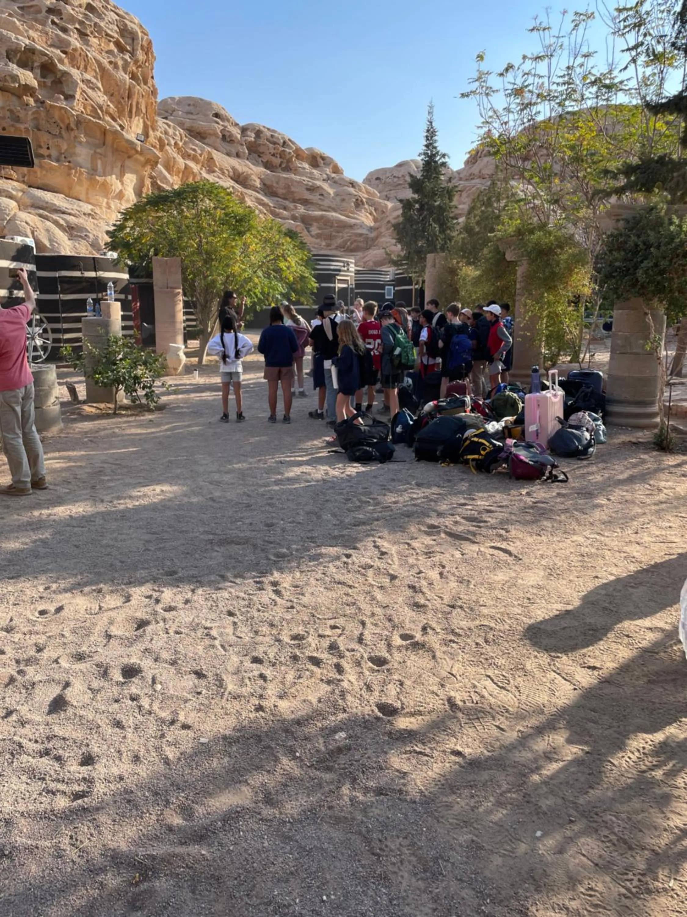 People in Little Petra Bedouin Camp