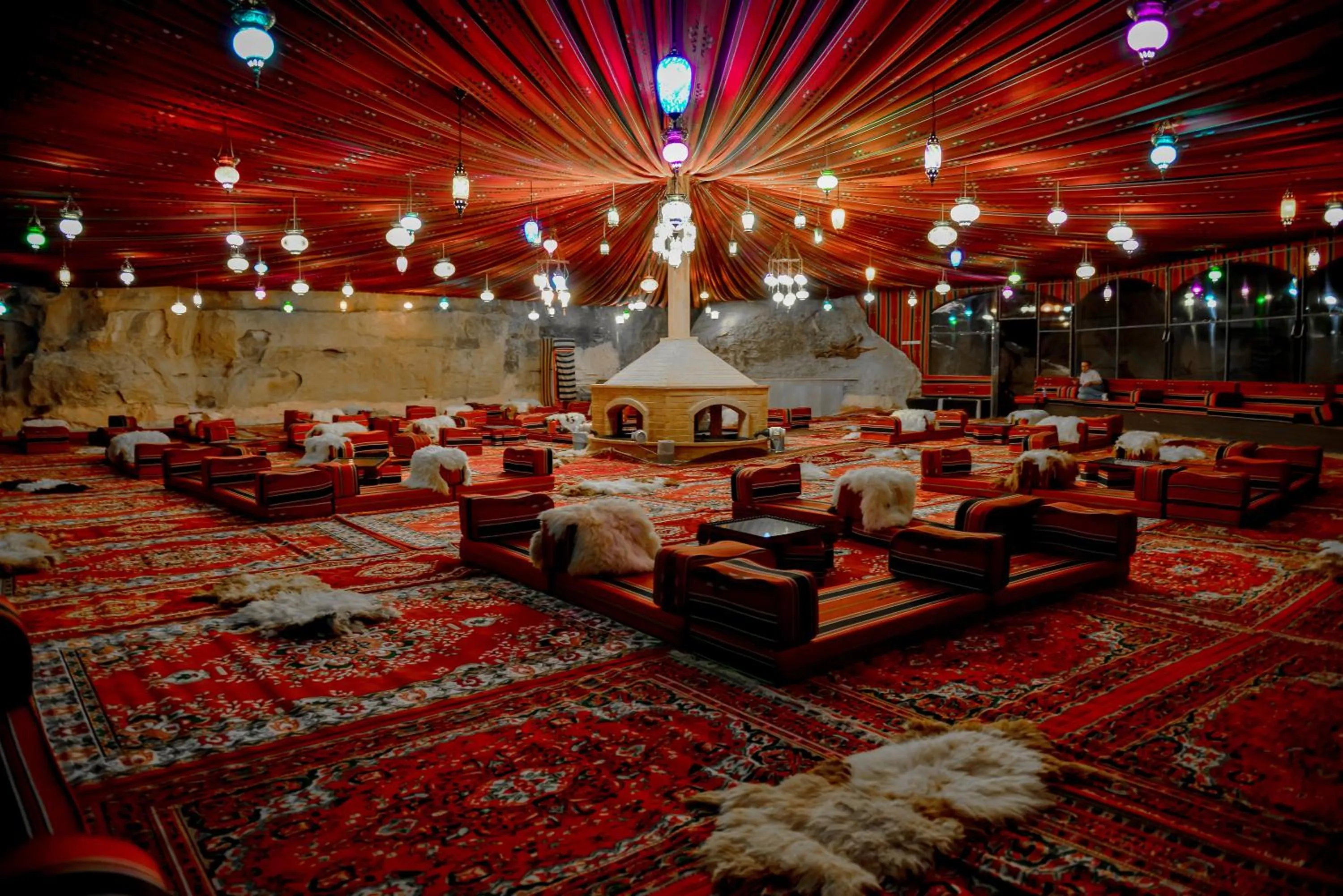 Seating area in Little Petra Bedouin Camp