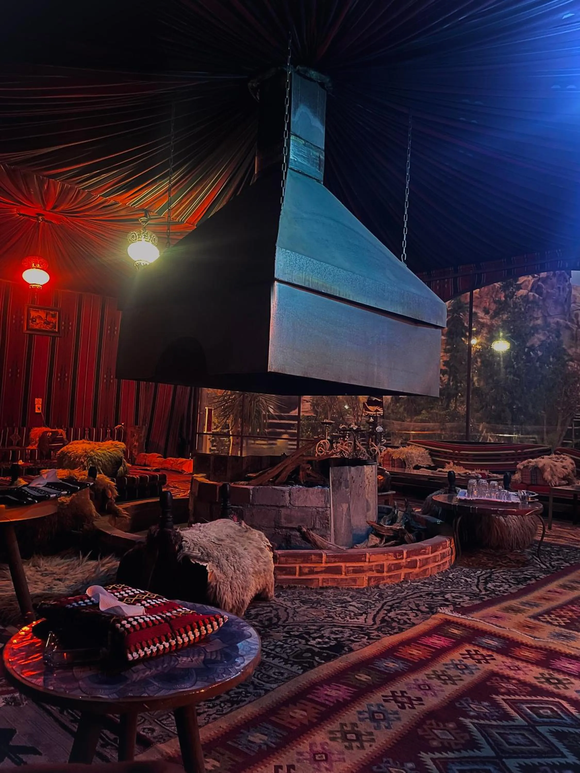 Seating area in Little Petra Bedouin Camp